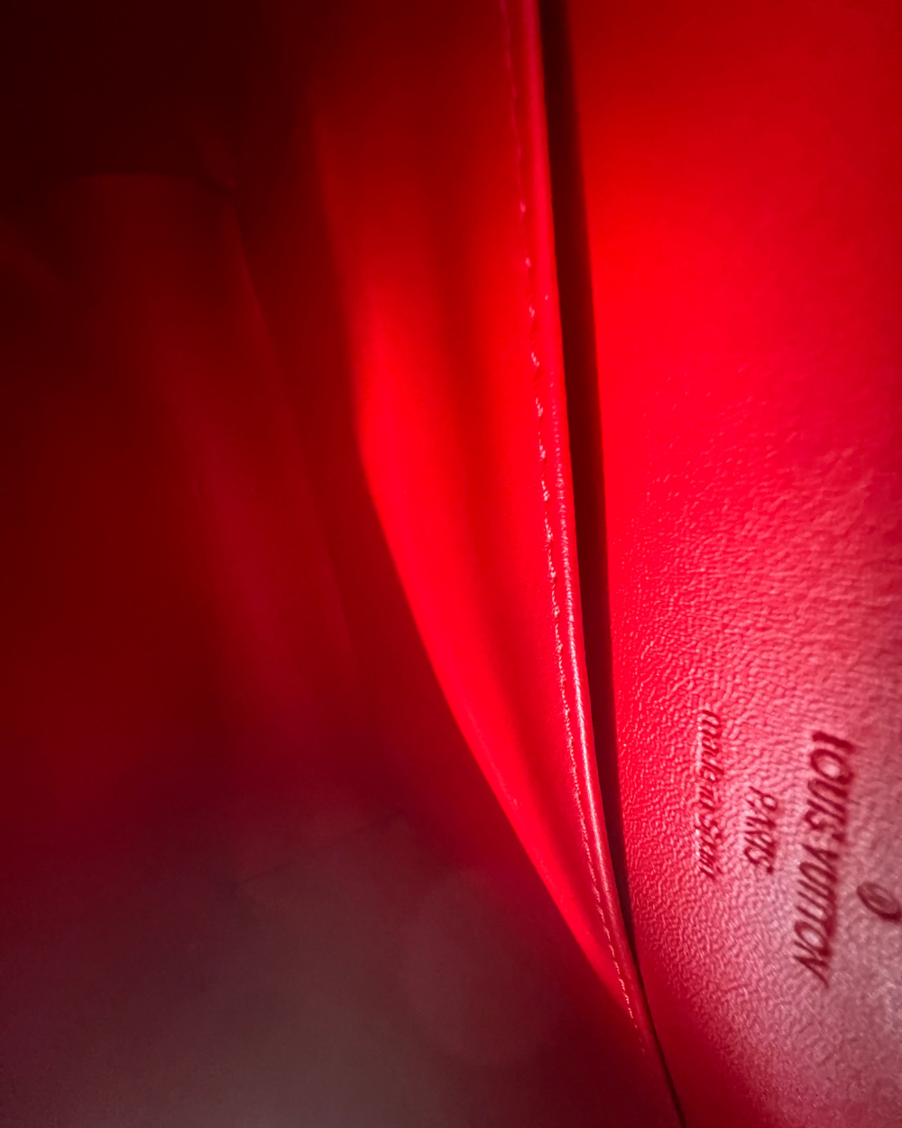 Louis Vuitton Red Thompson Vernis Bag