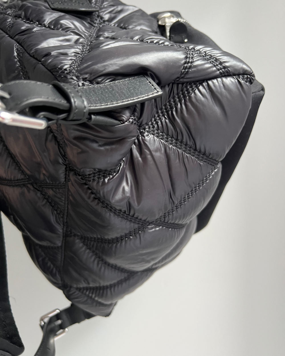 Moschino Quilted Backpack Black