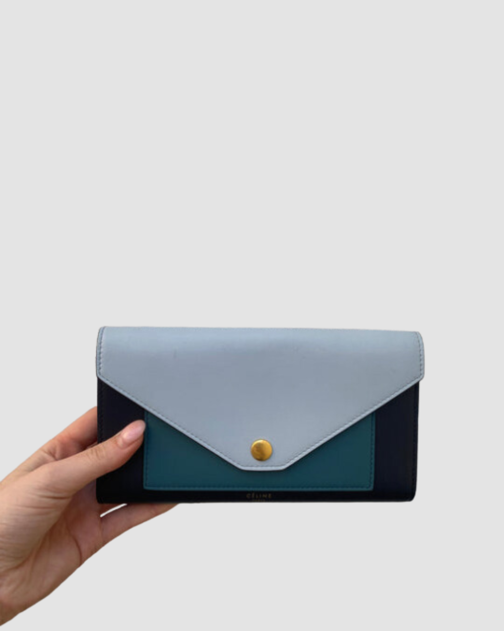 Celine Tri Color Leather Wallet Edwards Worm Farm
