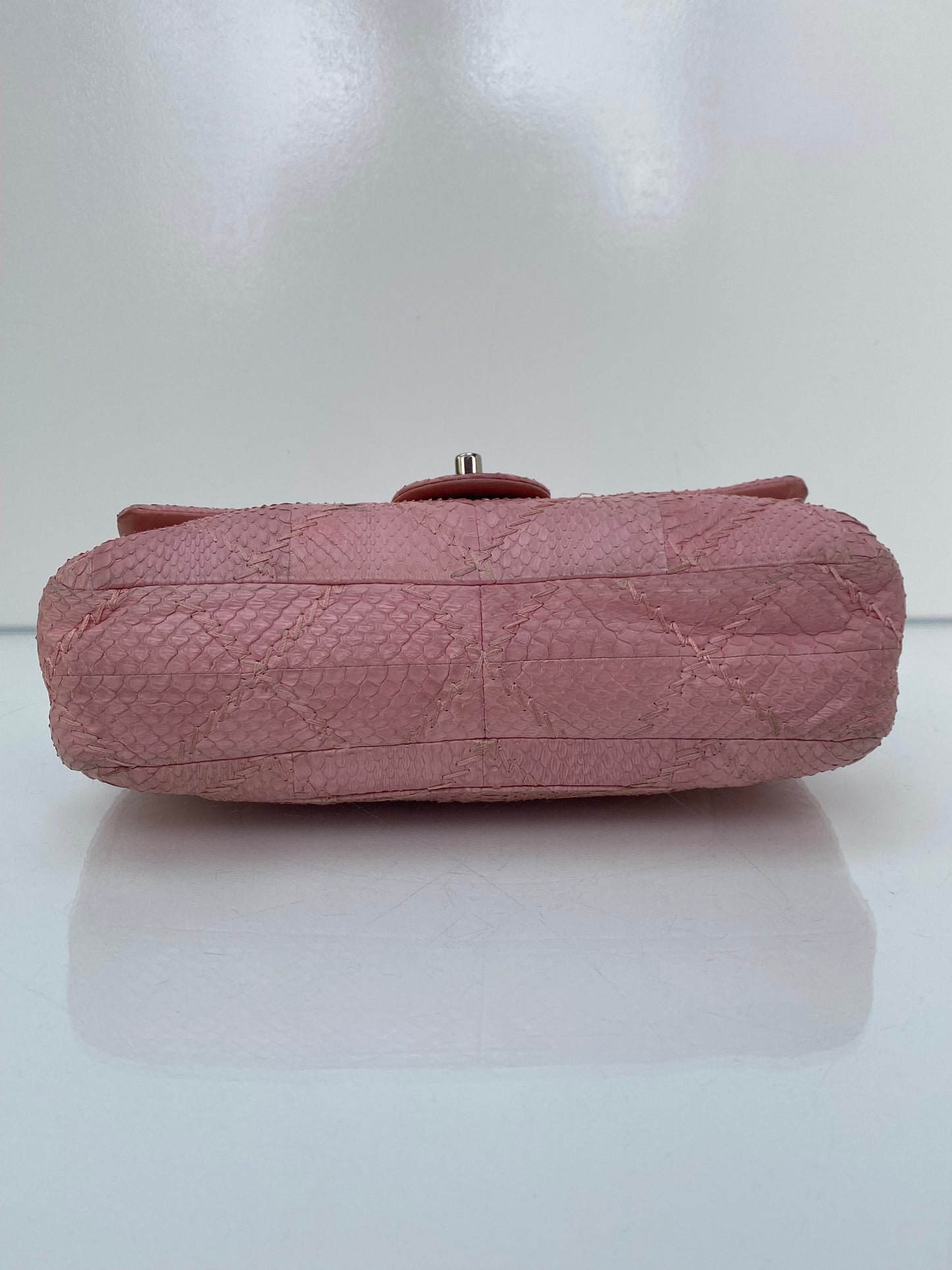 Chanel Pink Ultimate Stitch Python Flap Bag SHW
