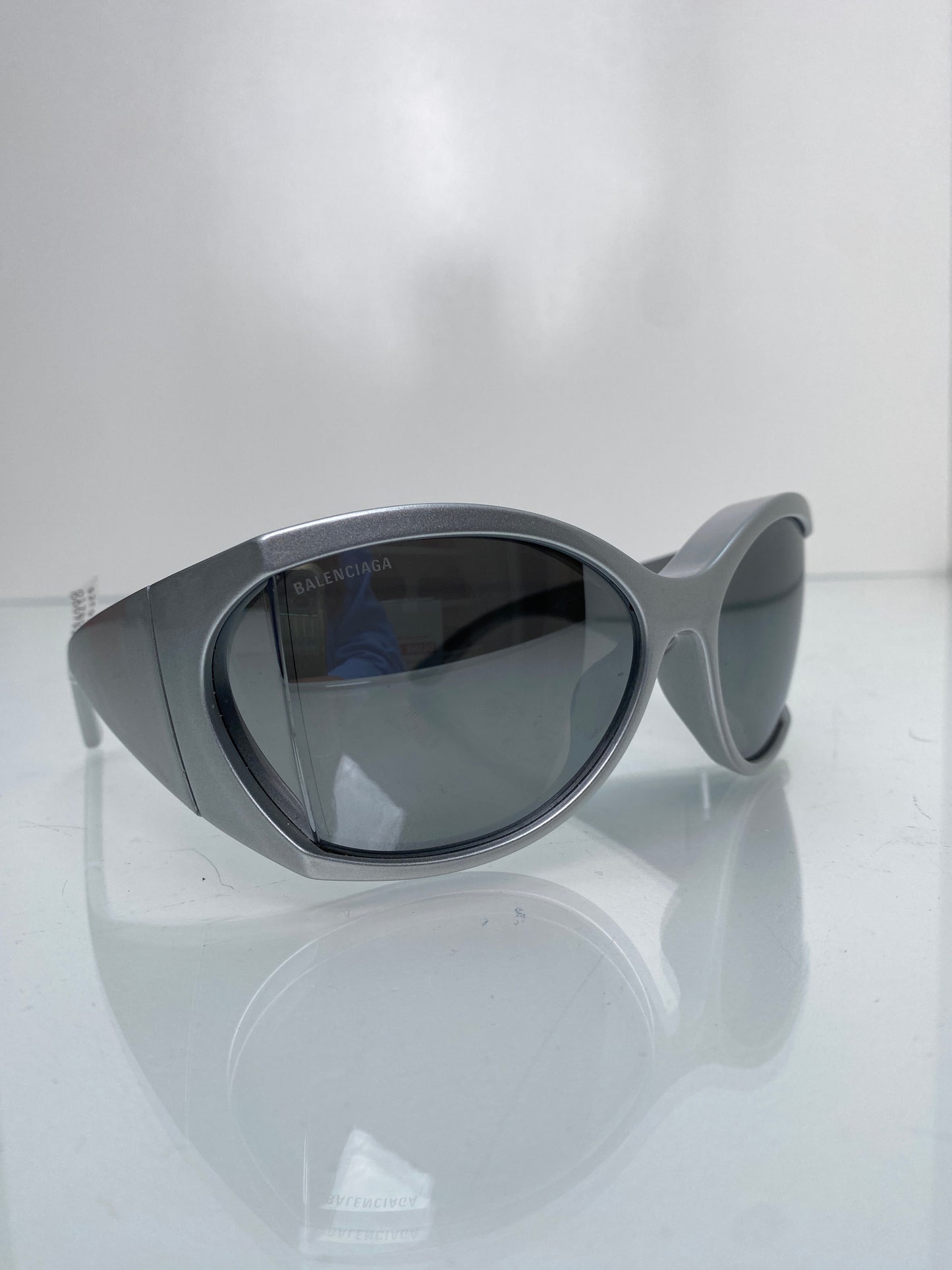 Balenciaga Silver Oversize Sunglasses