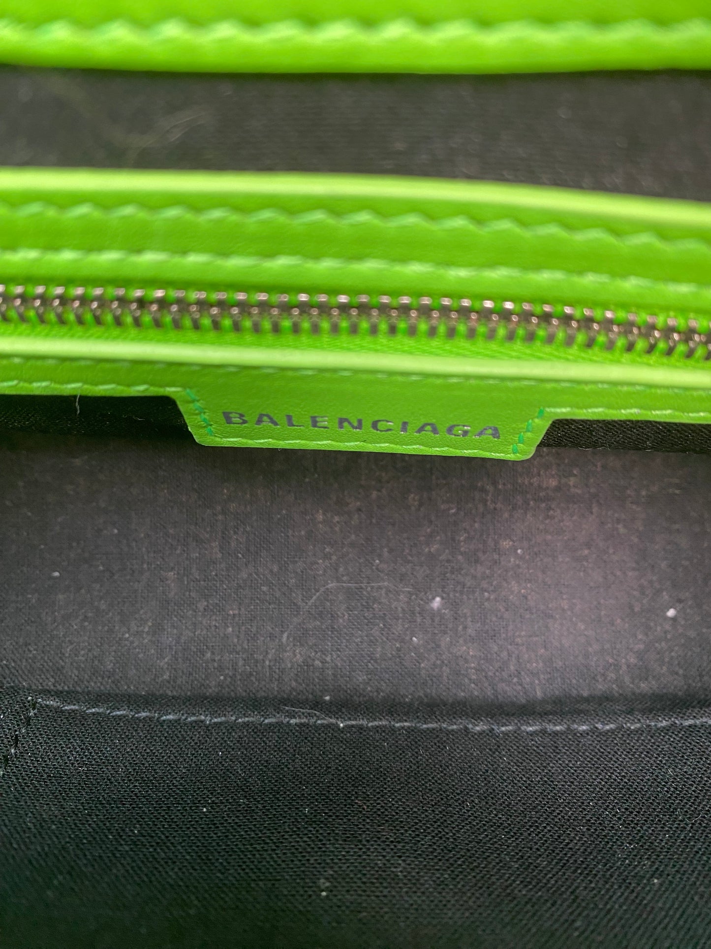 Balenciaga Neon Green Lindsay Shoulder Bag