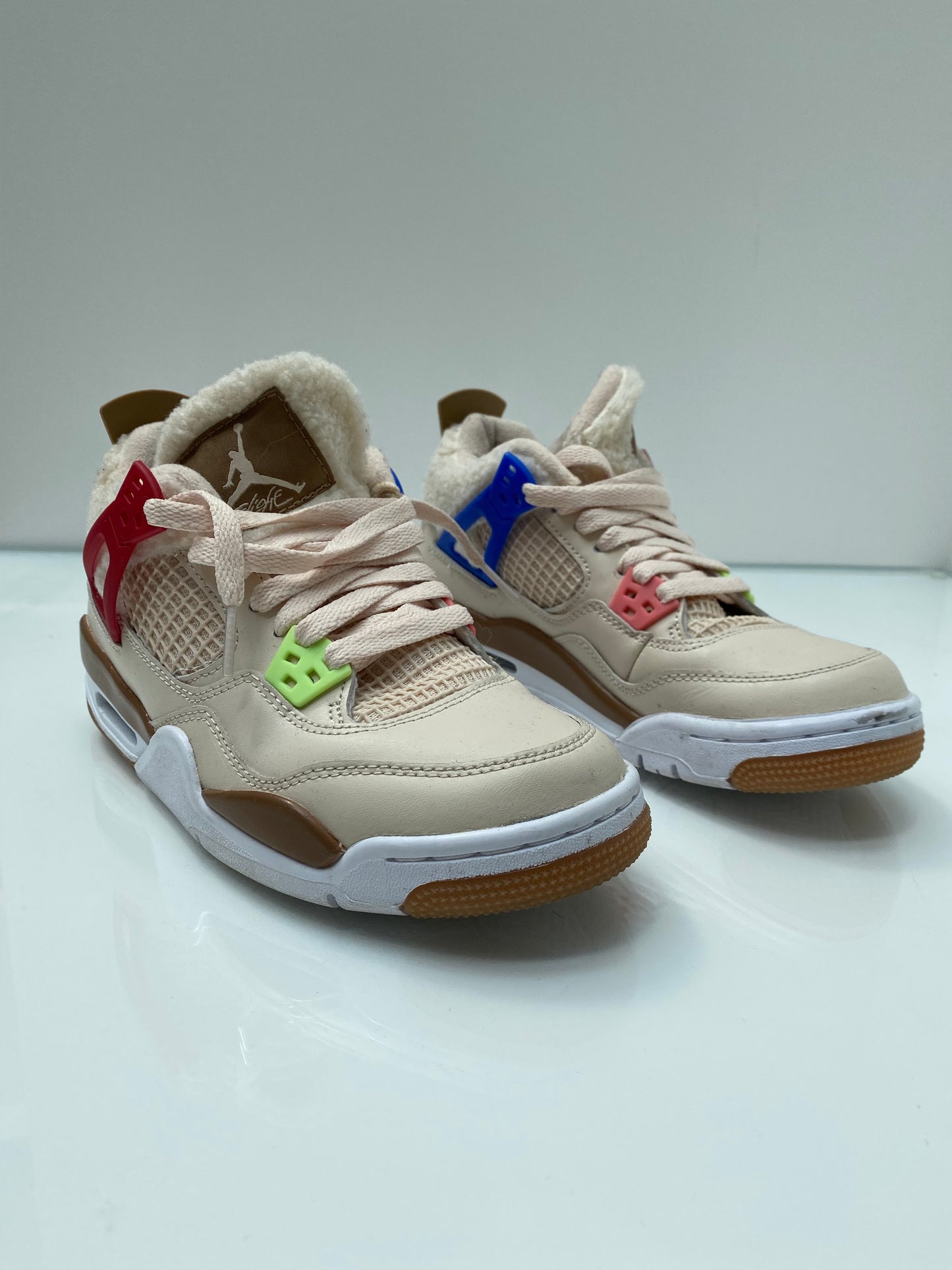 Air Jordan Shearling & Multicolor Sneakers