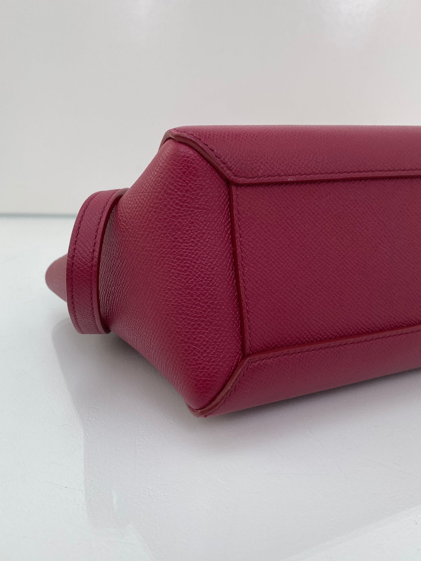 Celine Red Grained Calfskin Nano Crossbody Bag