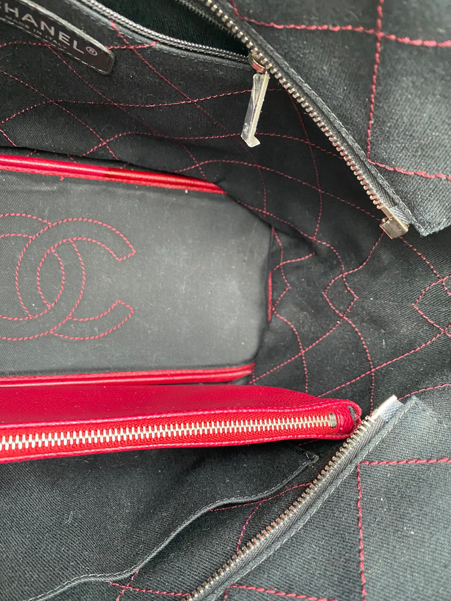 Chanel Quilted Burgundy Tote