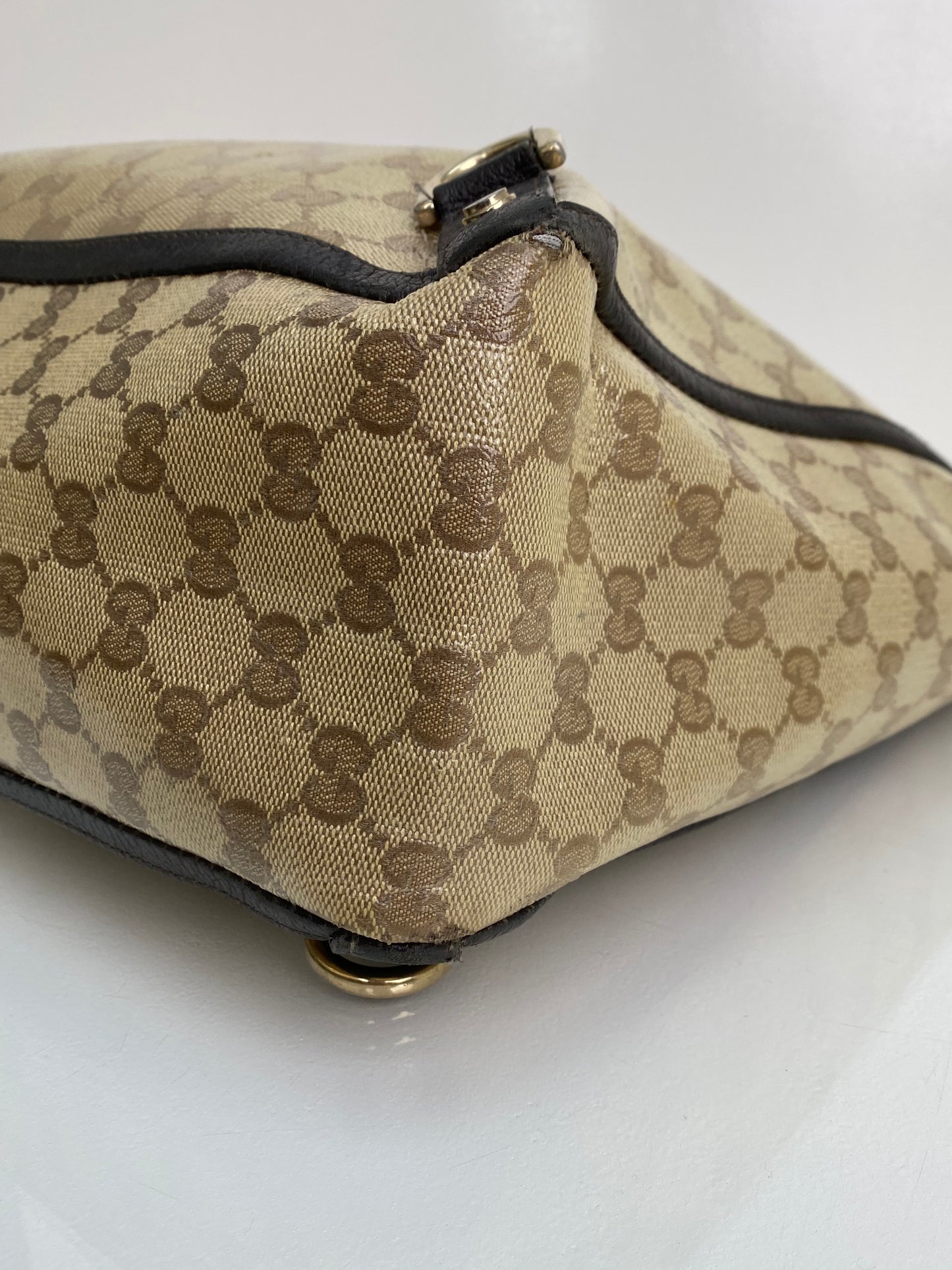 Gucci Vintage Supreme Coated Canvas Tote Bag GHW