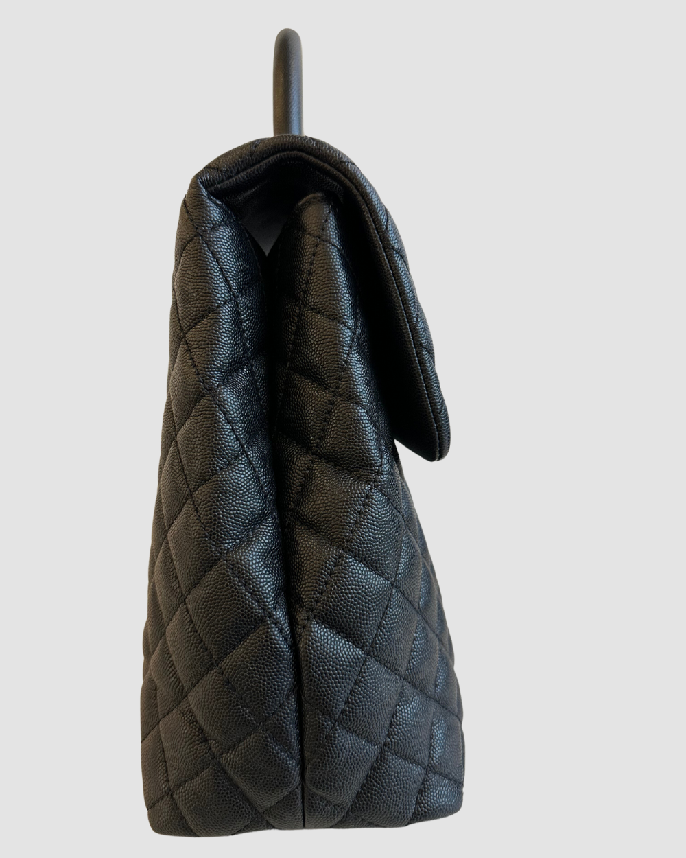 Chanel Black Caviar Leather Coco Top Handle SHW