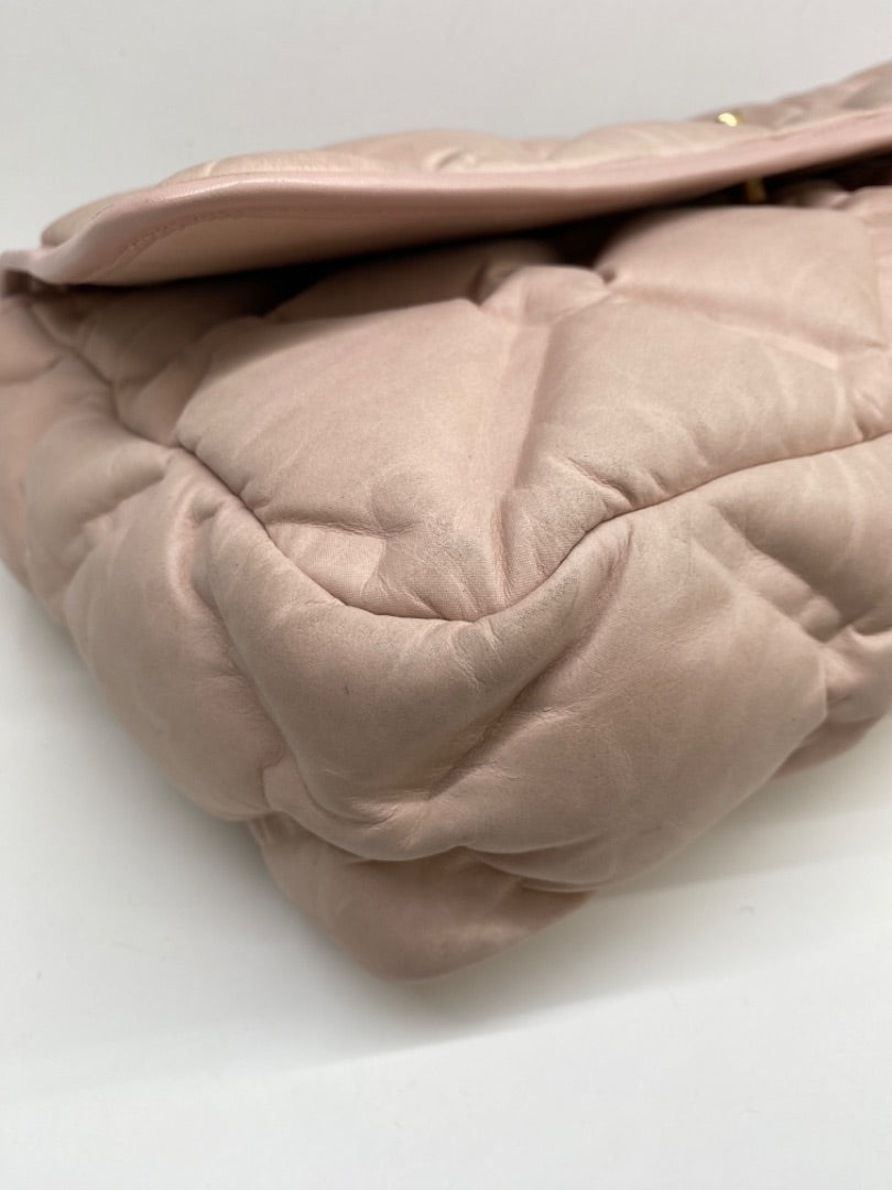 Chanel Quilted Pink Puffer Bag GHW