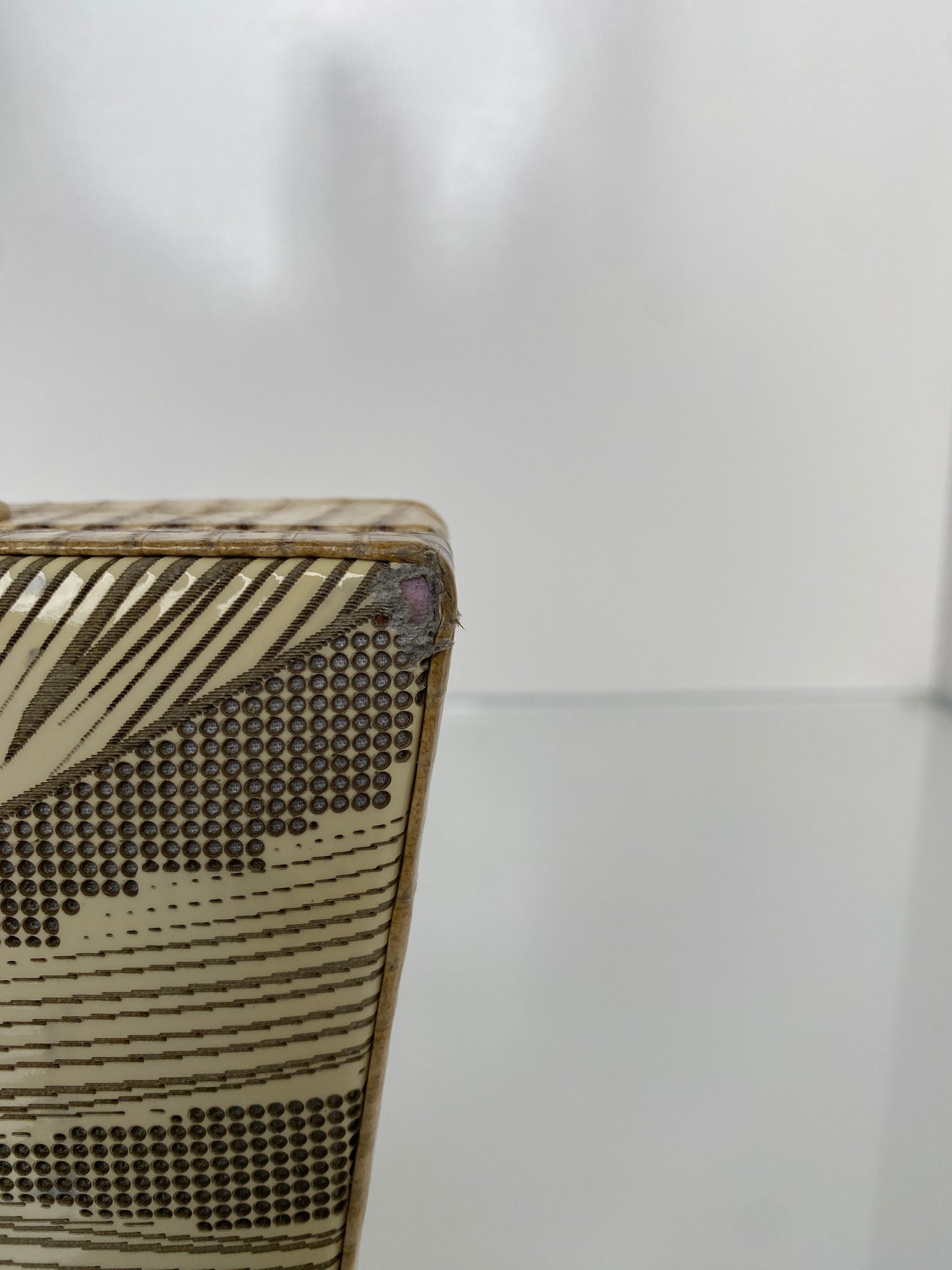 Tonya Hawkes Cream Exotic Clutch (As Is)