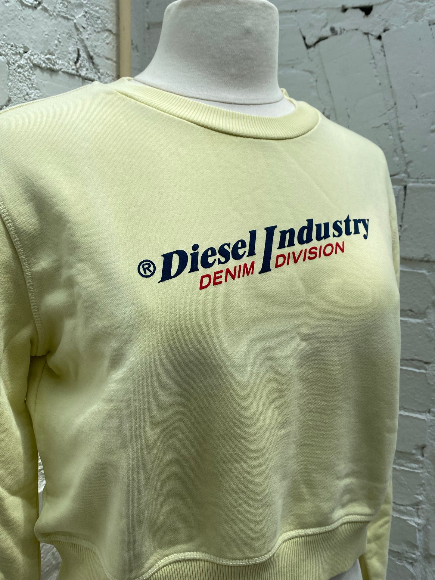 Diesel Yellow Cropped Crewneck, L