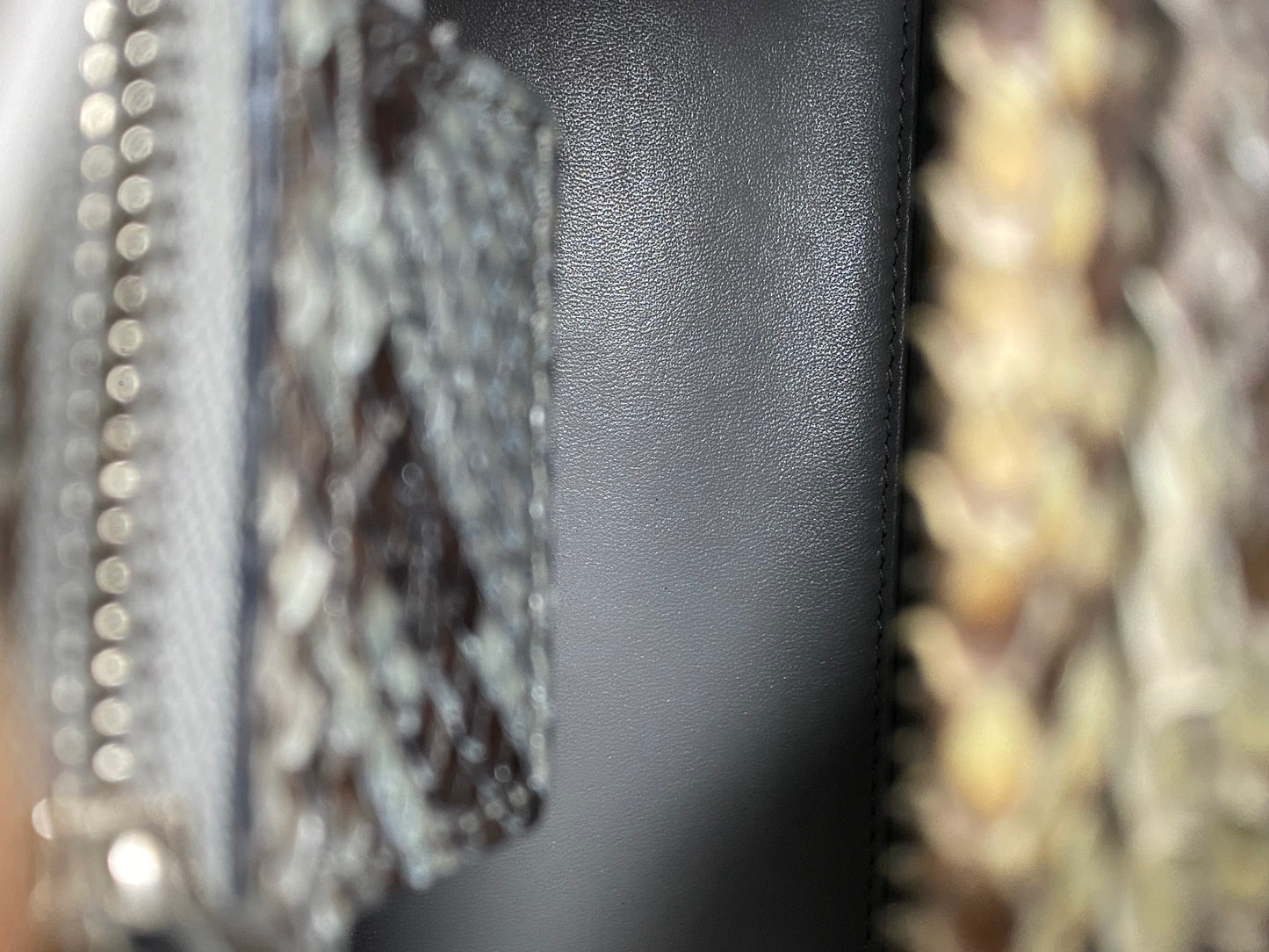 Christian Dior Lady Dior Yellow & Black Python Bag SHW