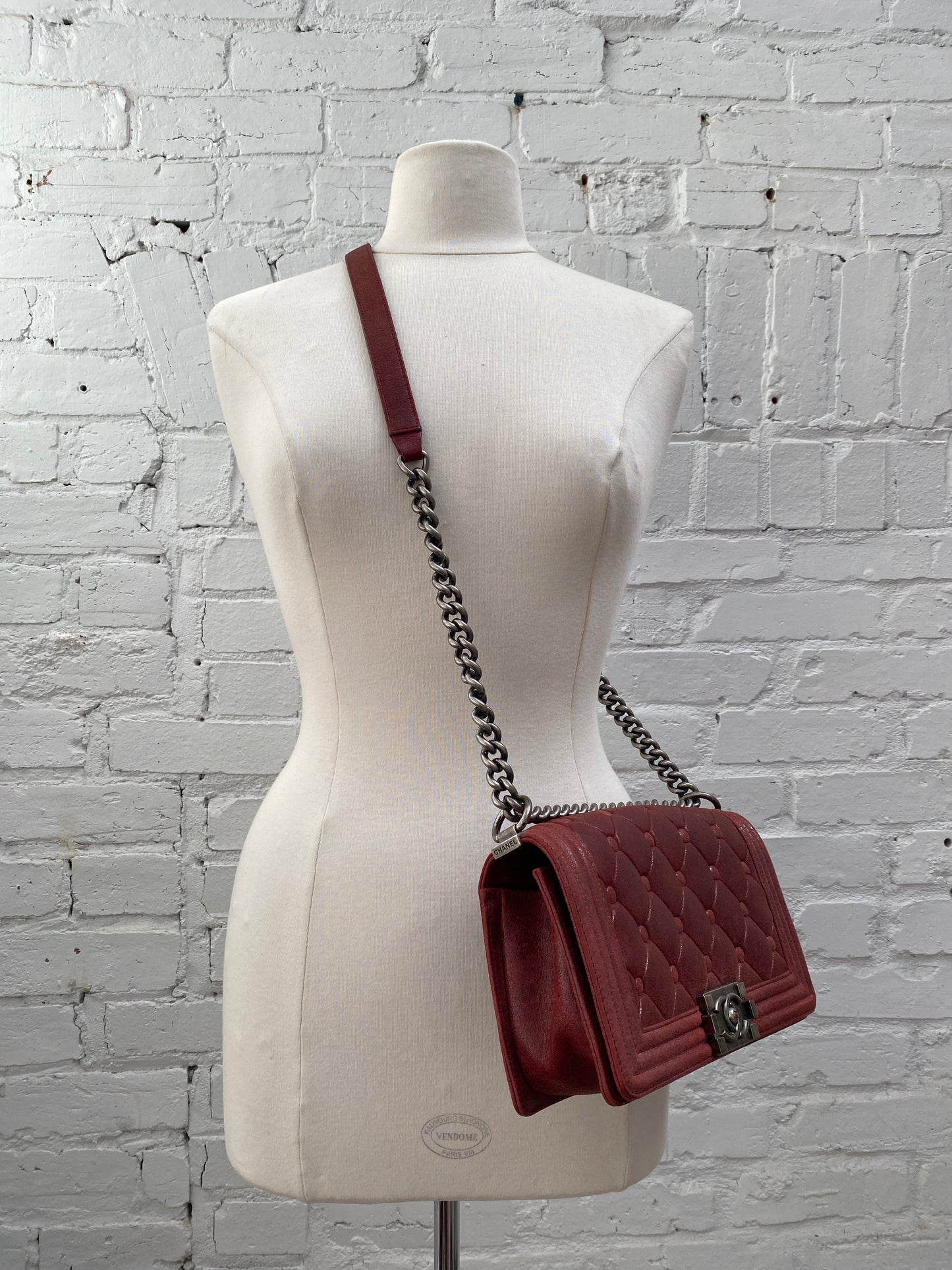 Chanel Burgundy Boy Bag RHW