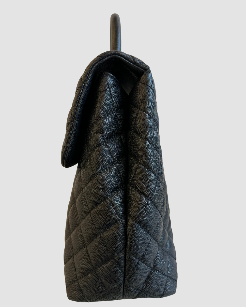 Chanel Black Caviar Leather Coco Top Handle SHW