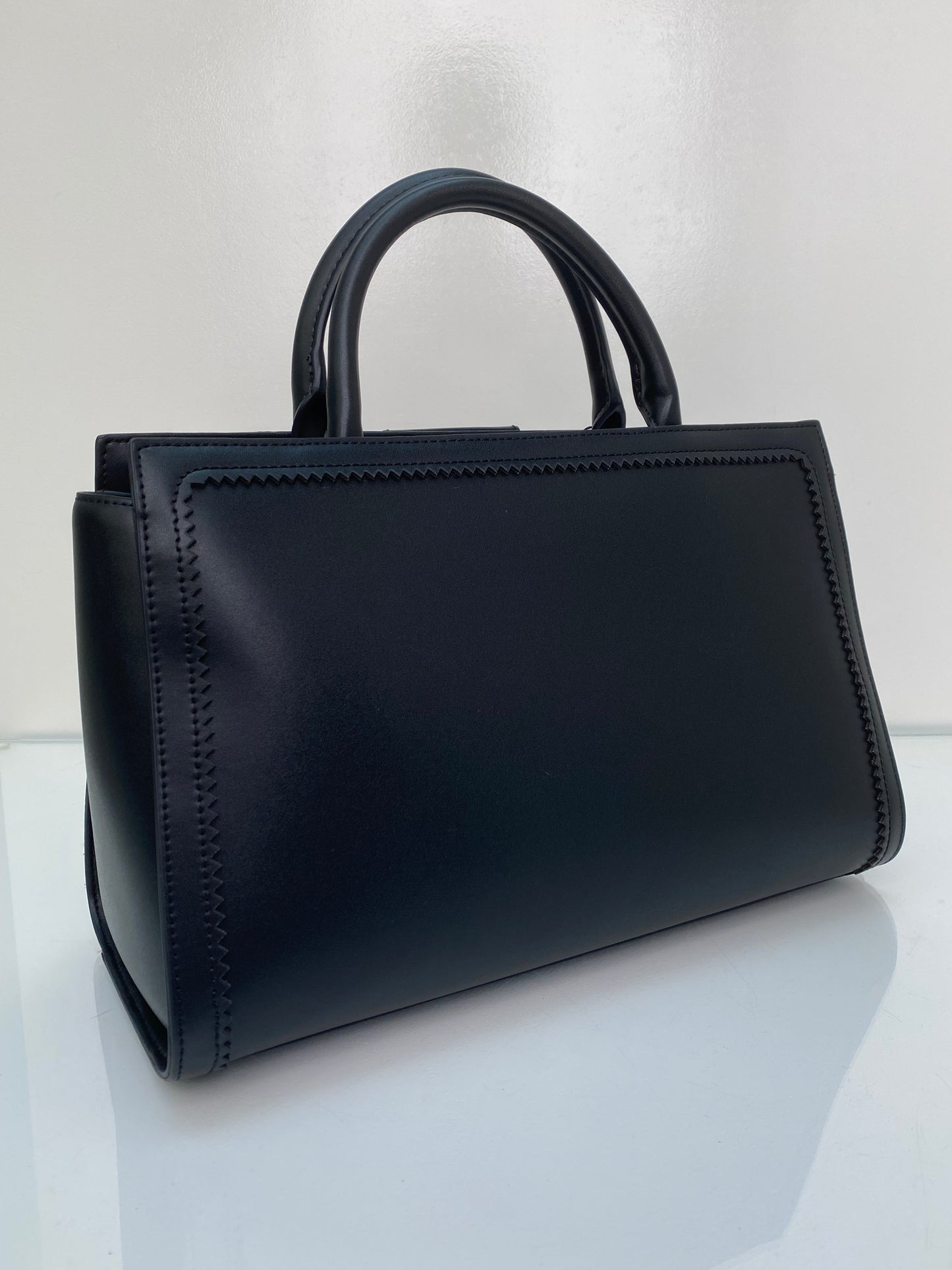 Love Moschino Black Leather Tote Bag