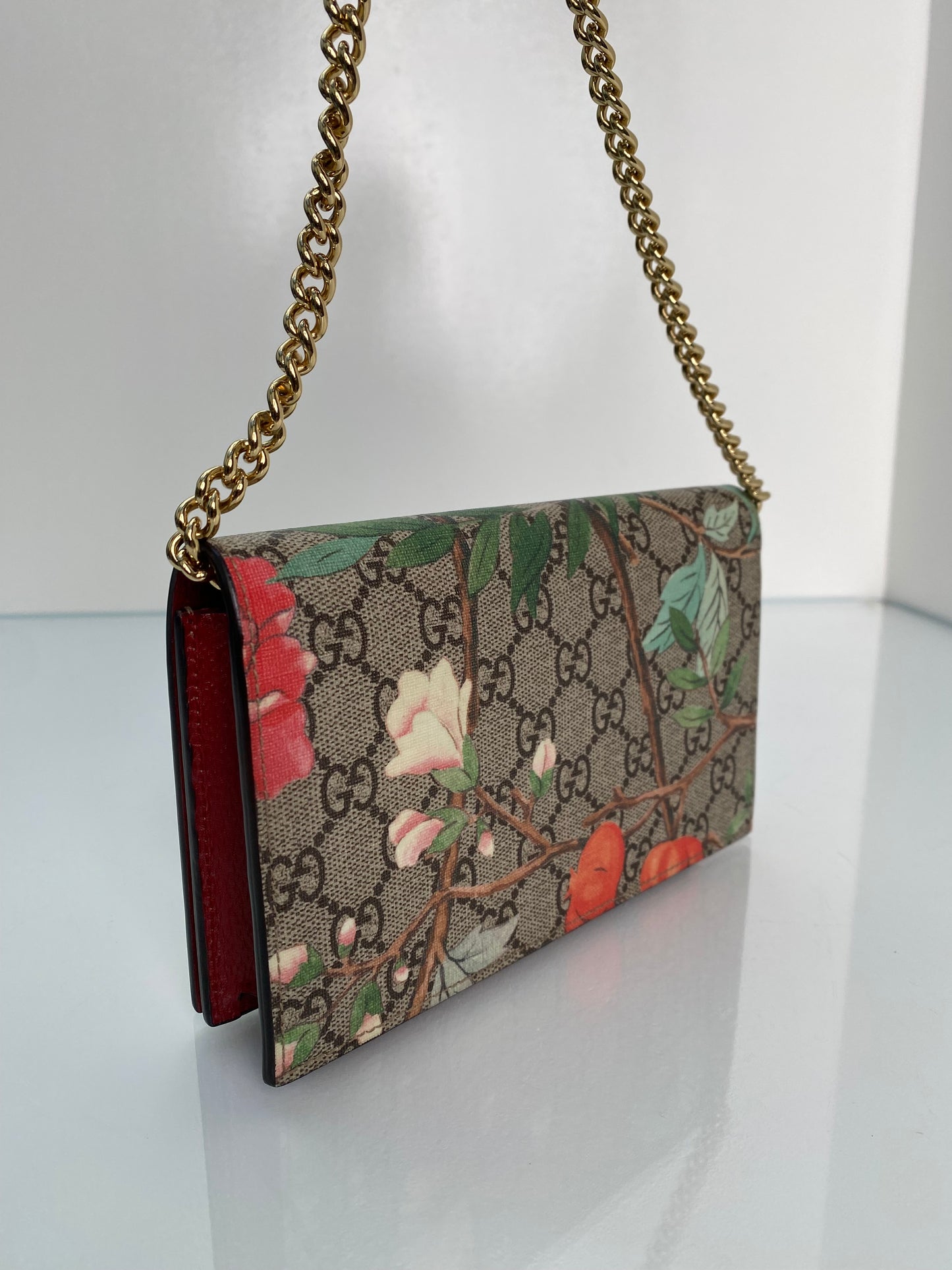 Gucci Tian GG Wallet On The Chain Bag GHW