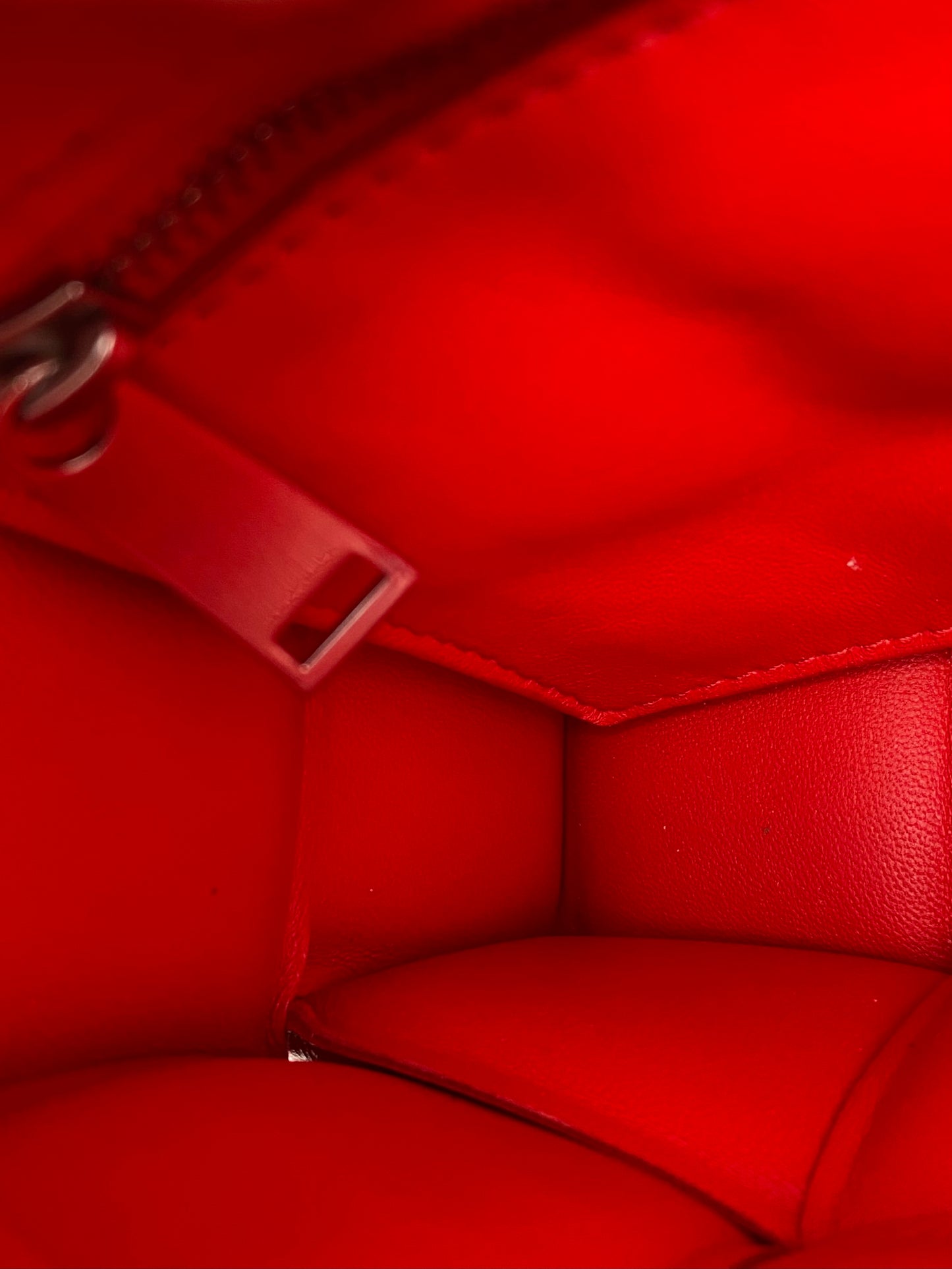 Bottega Red Chain Cassette Bag SHW