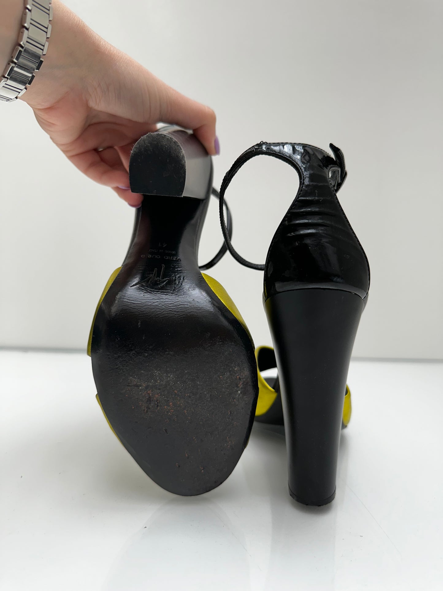 Giuseppe Zanotti Green & Black Heels, 41