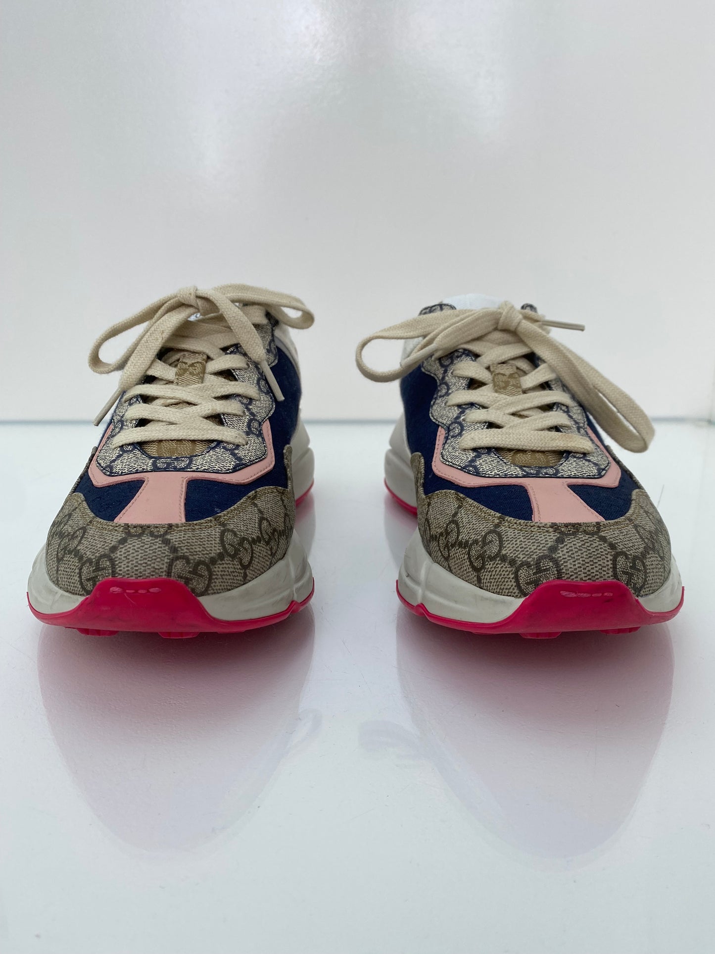 Gucci Rhyton Canvas Pink/Navy Sneaker, 40