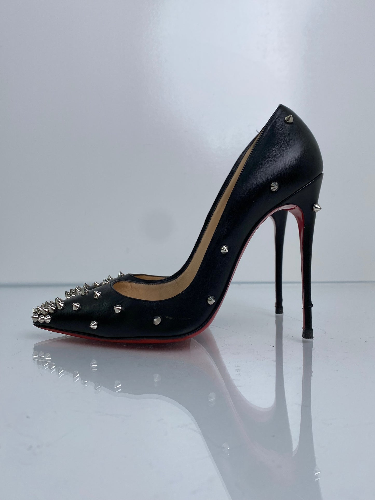 Christian Louboutin Black Spike Heels, 39.5