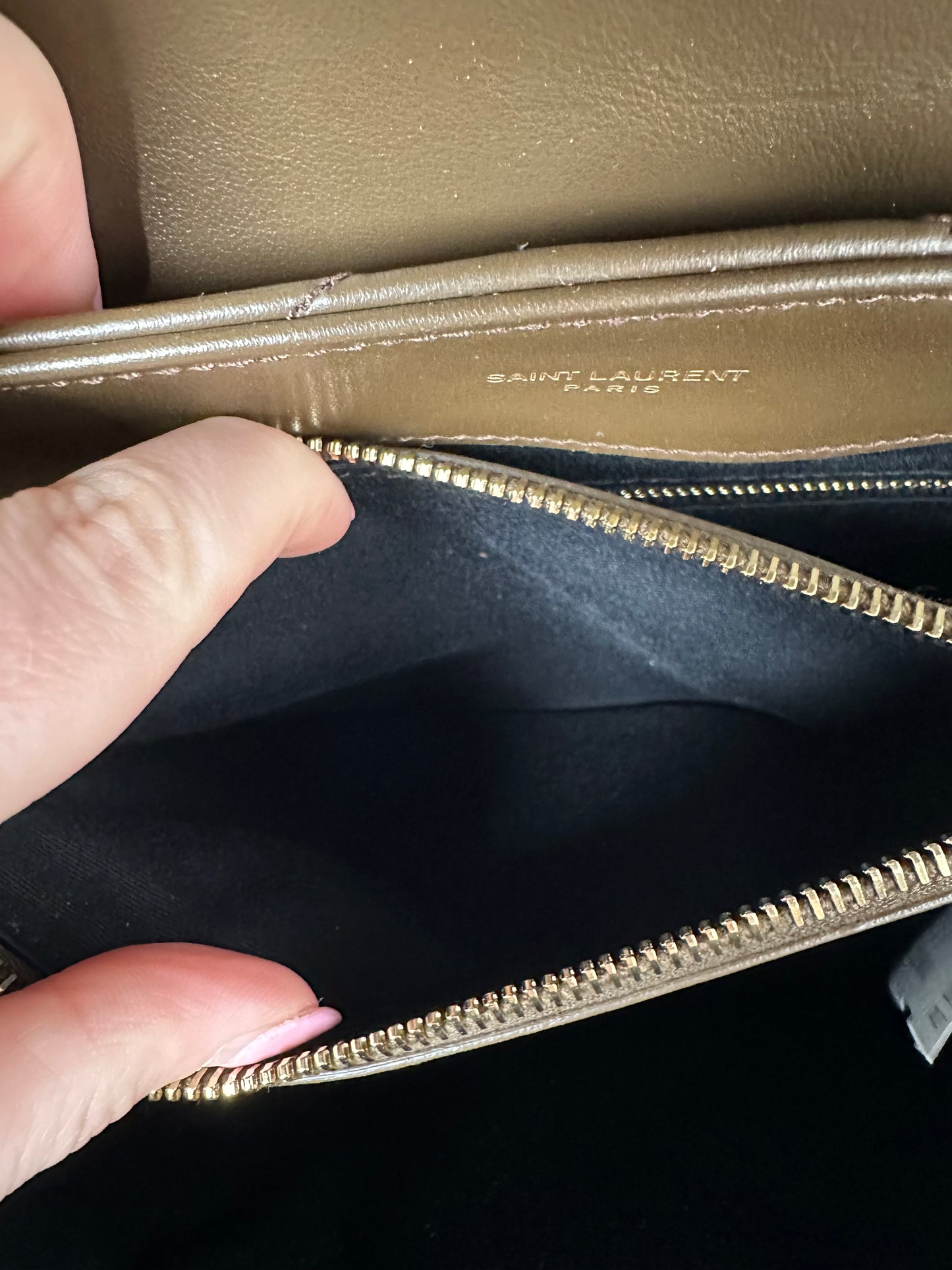Saint Laurent Loulou Brown Matelasse Bag