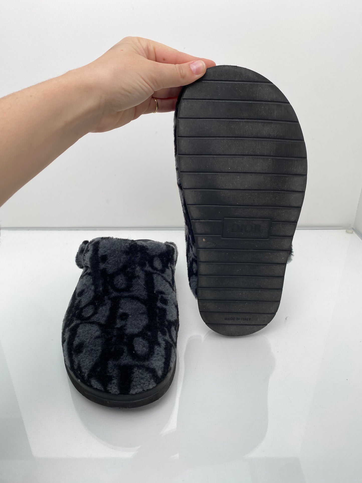 Dior Aqua Oblique Mules 40
