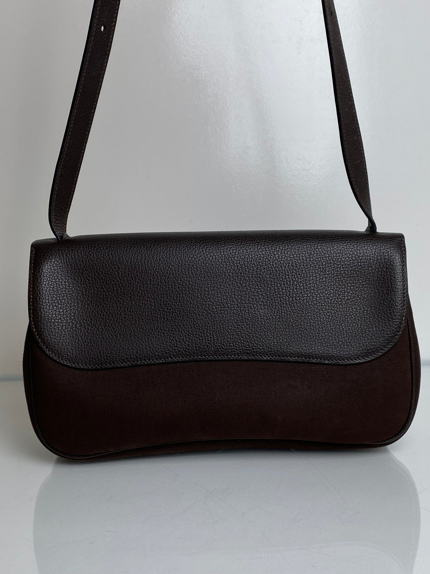 Hermes Sac Colorado MM Brown Vache Liegee Leather Bag PHW