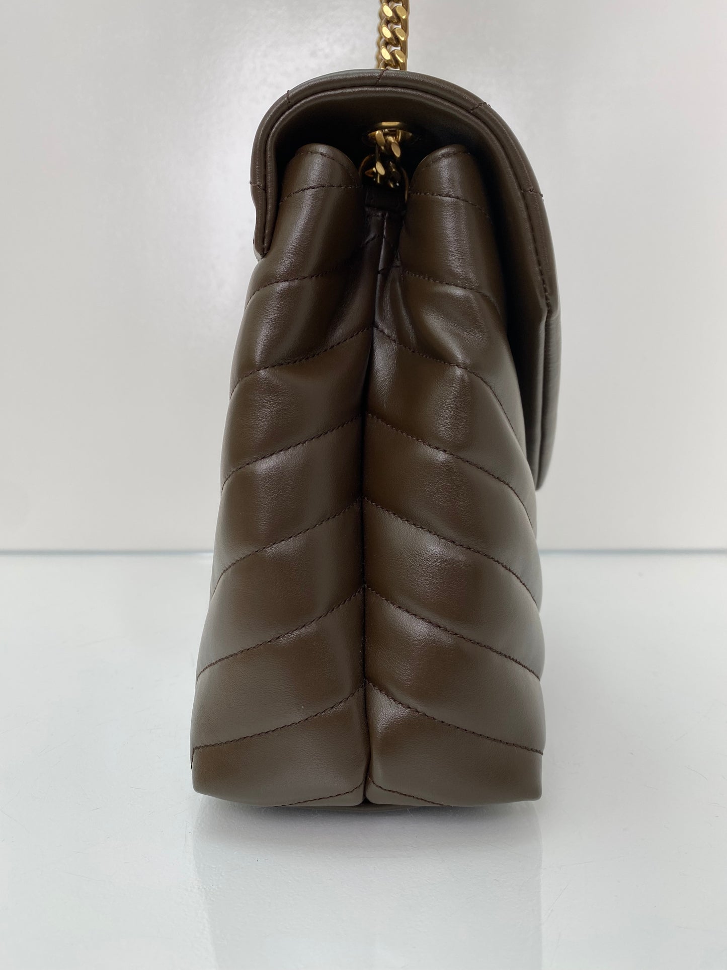 Saint Laurent Loulou Brown Matelasse Bag GHW