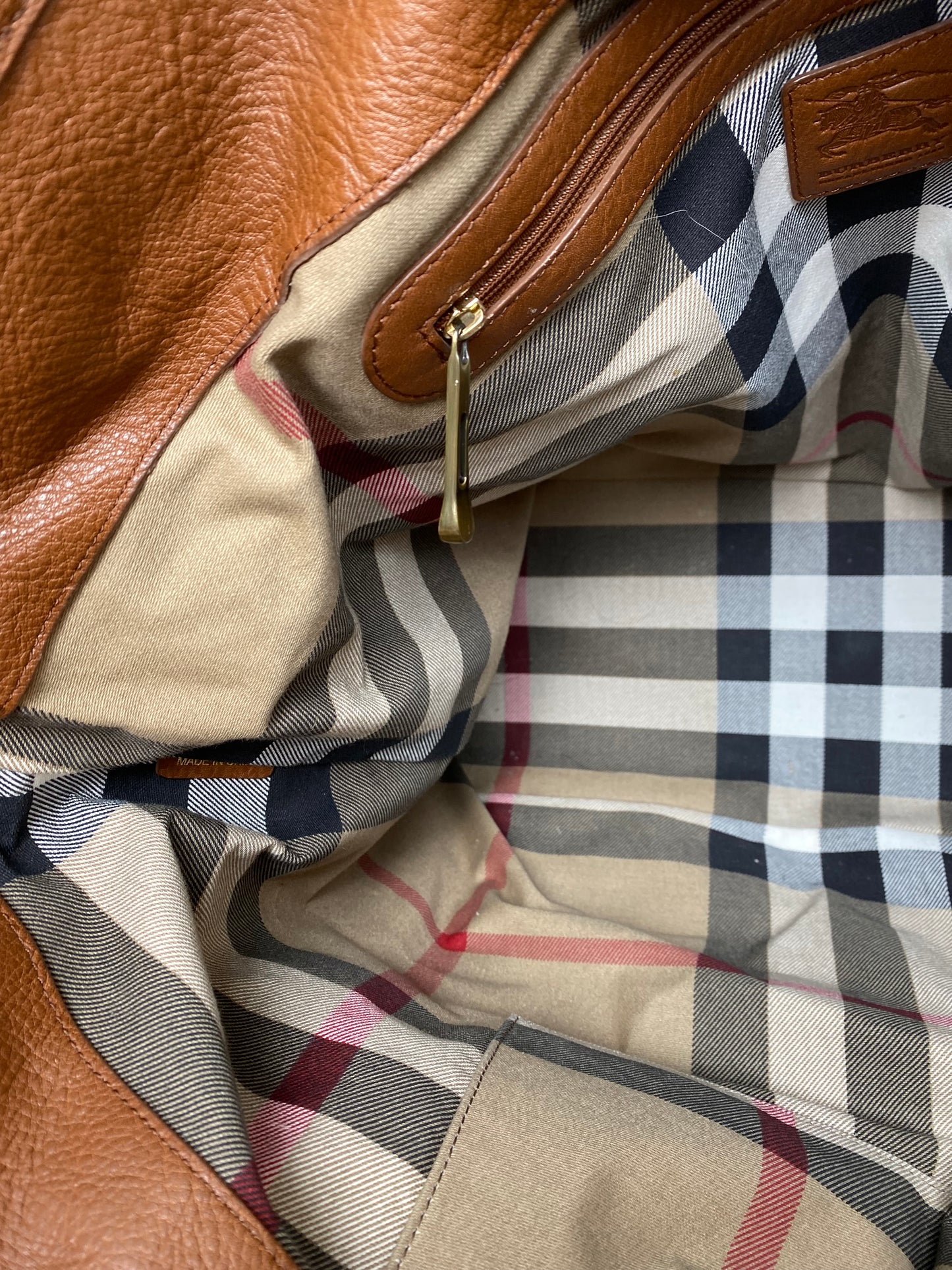 Burberry Brown Raffia Nautical Tote GHW