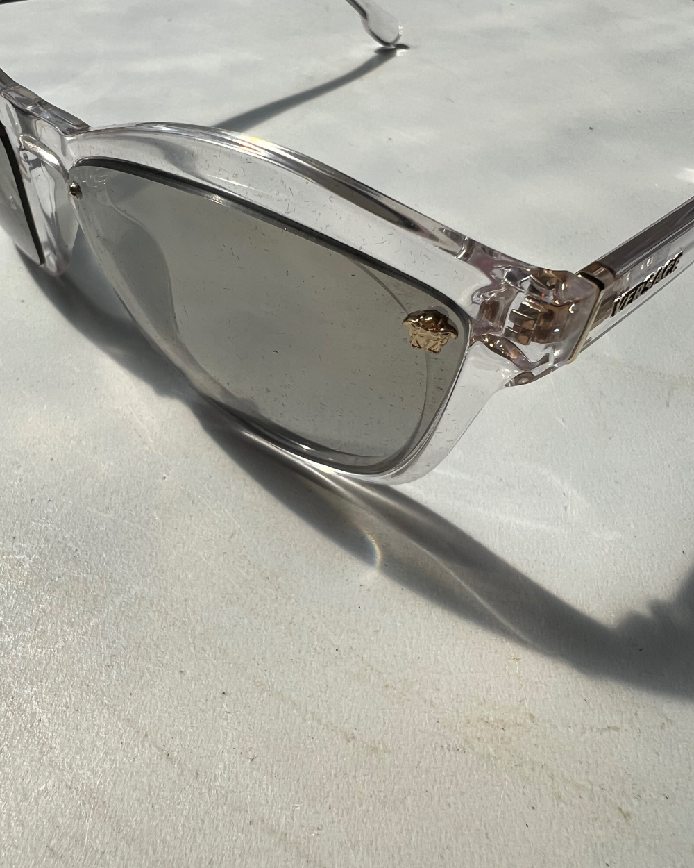 Versace Clear Mirrored Lense Sunglasses