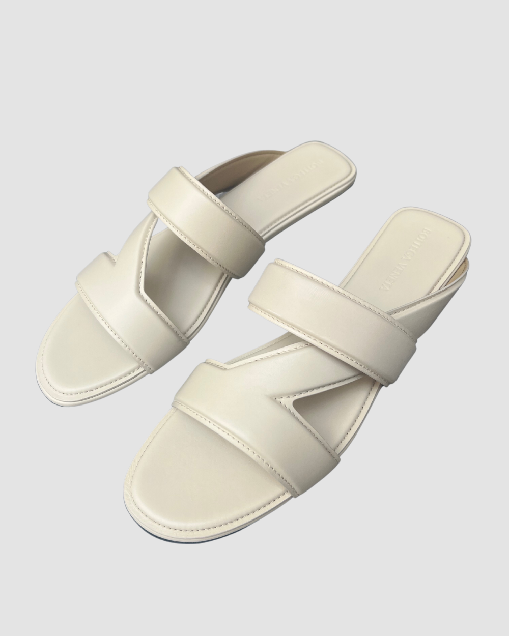 Bottega Veneta Beige Leather Sandals, 38.5