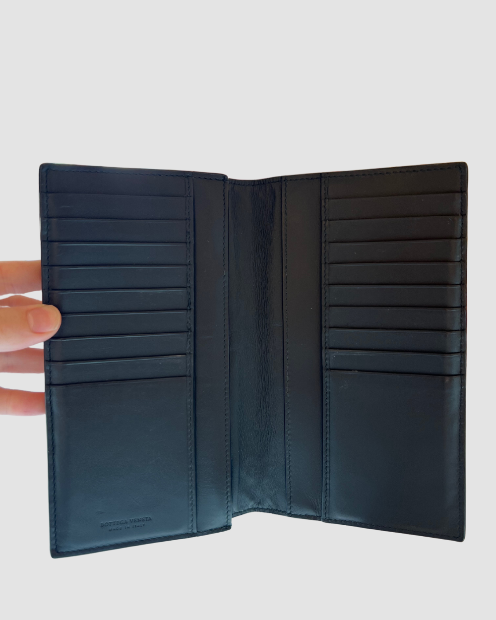 Bottega Veneta Woven Black Leather Wallet