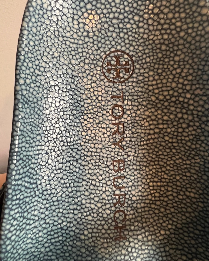Tory Burch Blue Logo Sandals