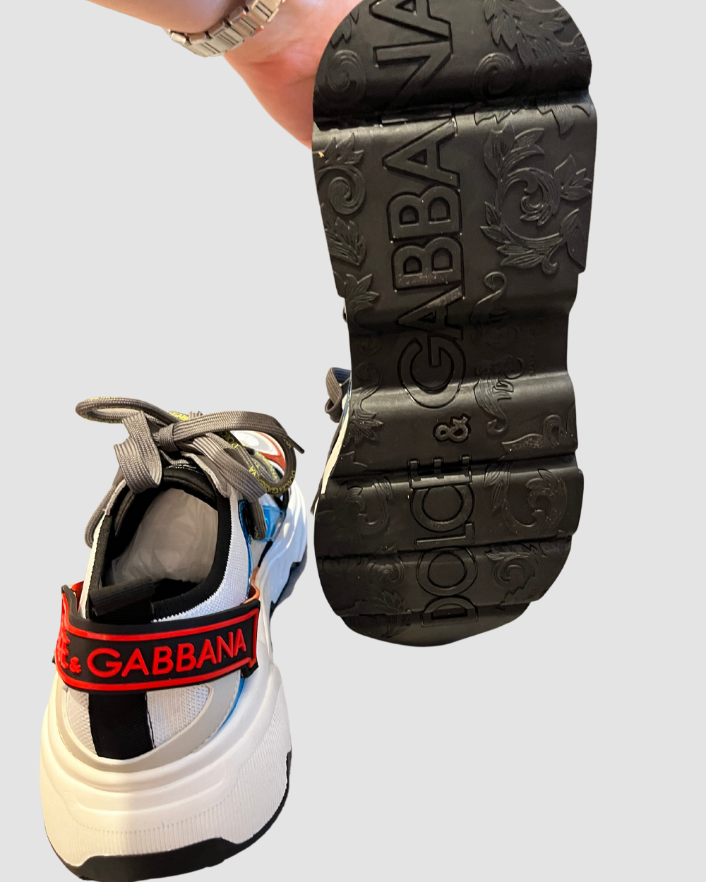 Dolce & Gabbana Multicolor Suede Detailing Sneakers