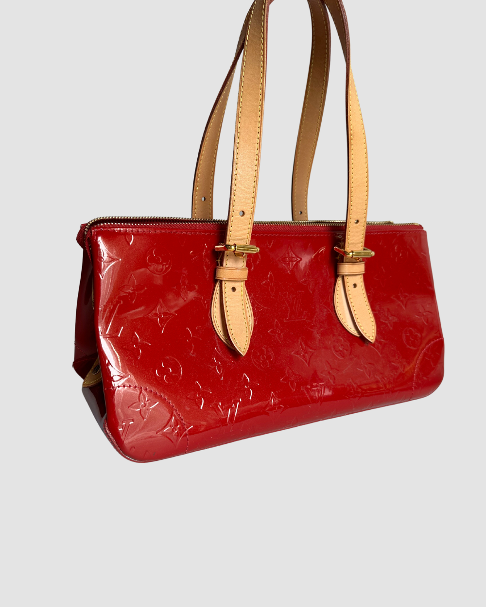 Louis Vuitton Red Vernis Rosewood Shoulder Bag