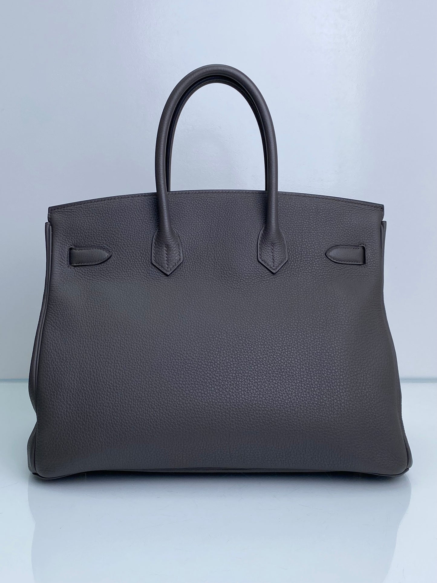 Hermes Birkin 35 Gris Etain Togo GHW #A