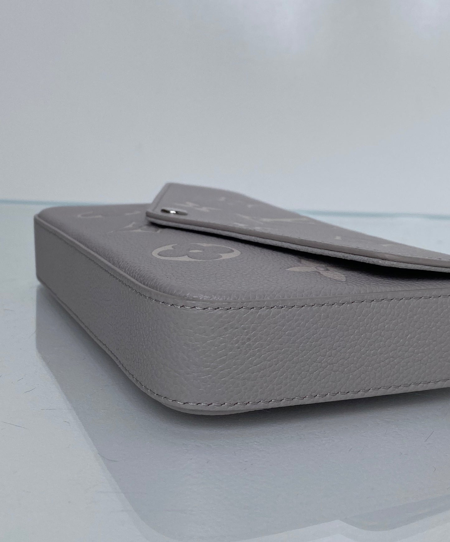 Louis Vuitton Grey Empreinte Pochette Félicie Bag SHW
