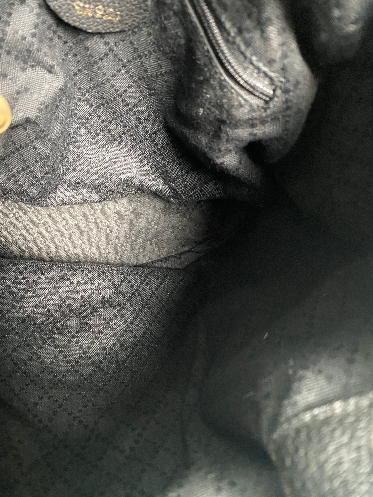 Gucci Vinatge Black Suede Bamboo Bucket Bag GHW