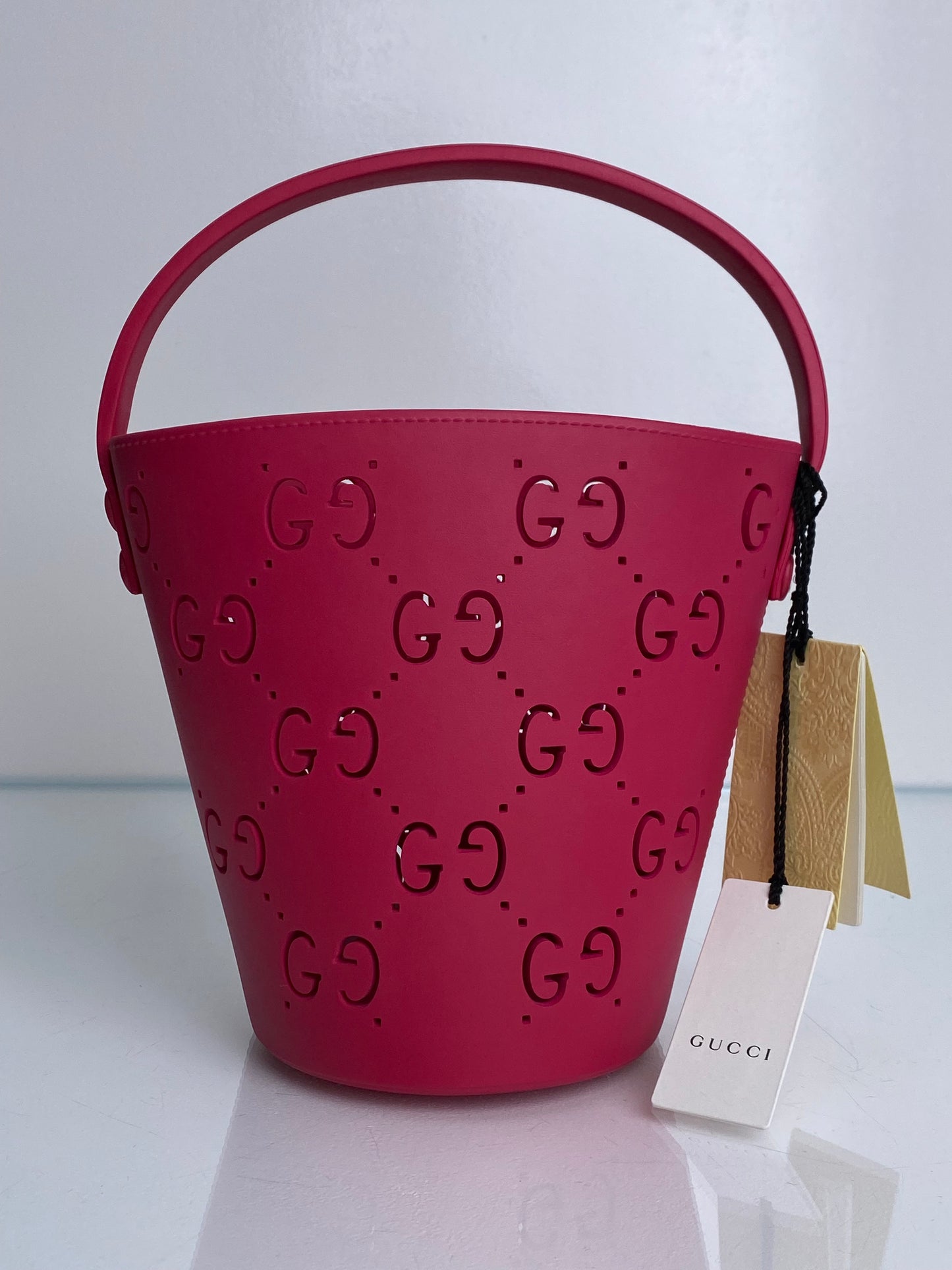 Gucci Pink Rubber Bucket Mini Bag