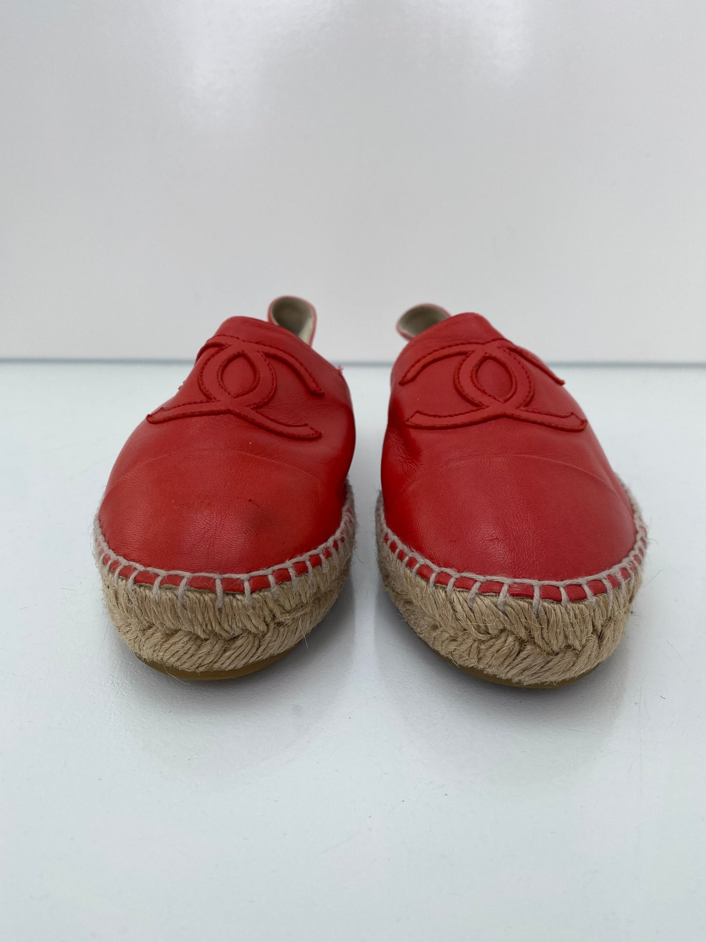 Chanel Red CC Espadrilles, 40