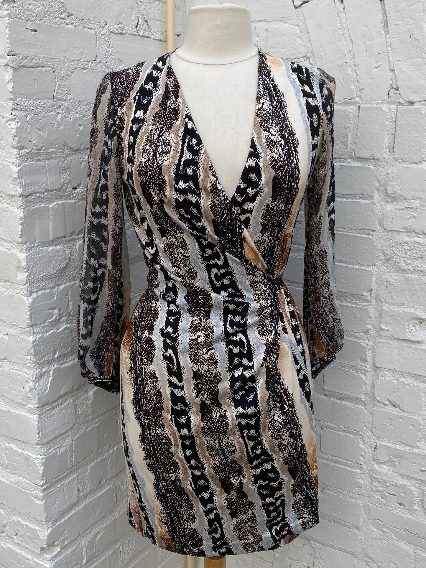 Diane von Furstenberg Multicolor Wrap Dress, 6