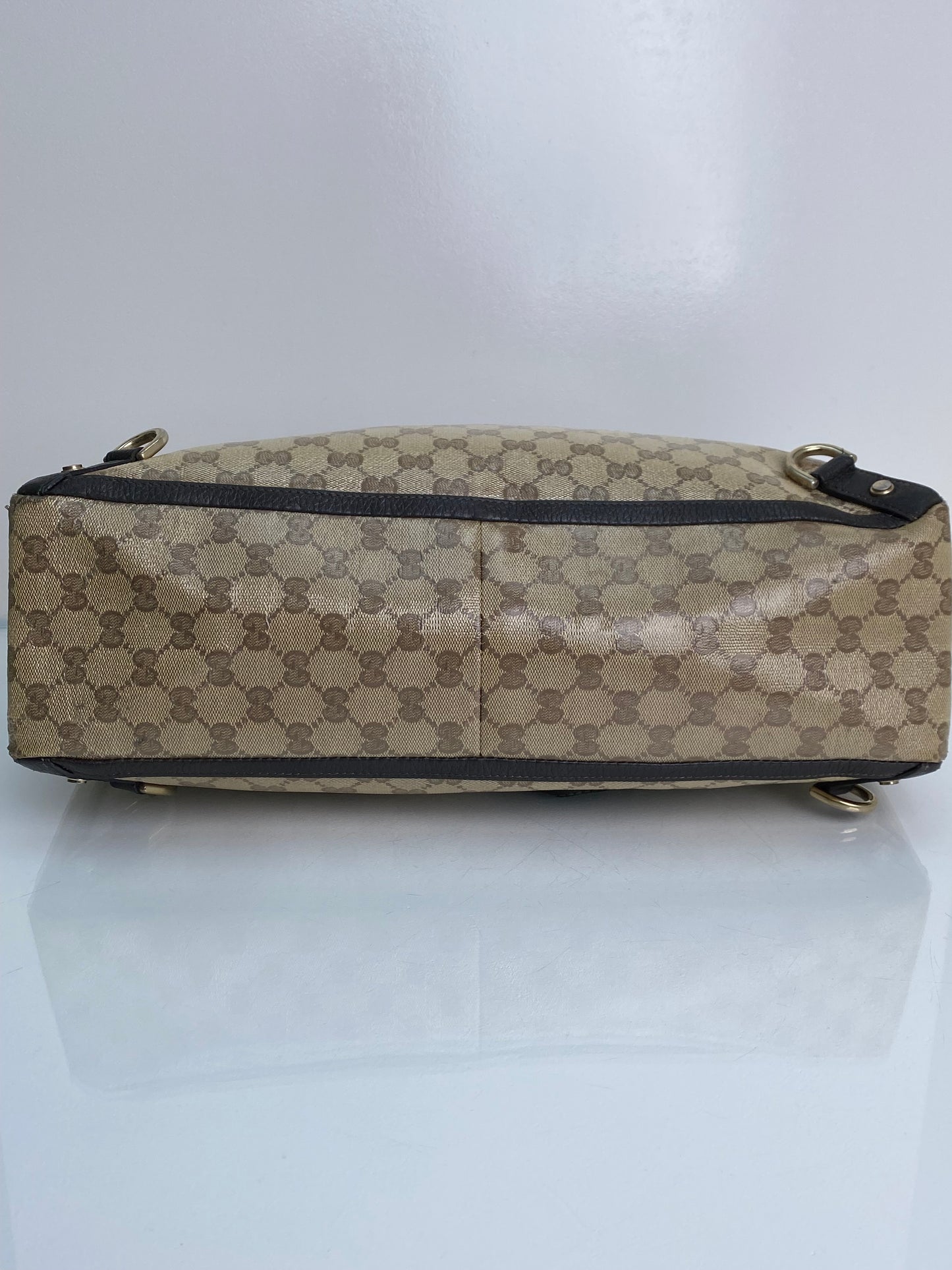Gucci Vintage Supreme Coated Canvas Tote Bag GHW