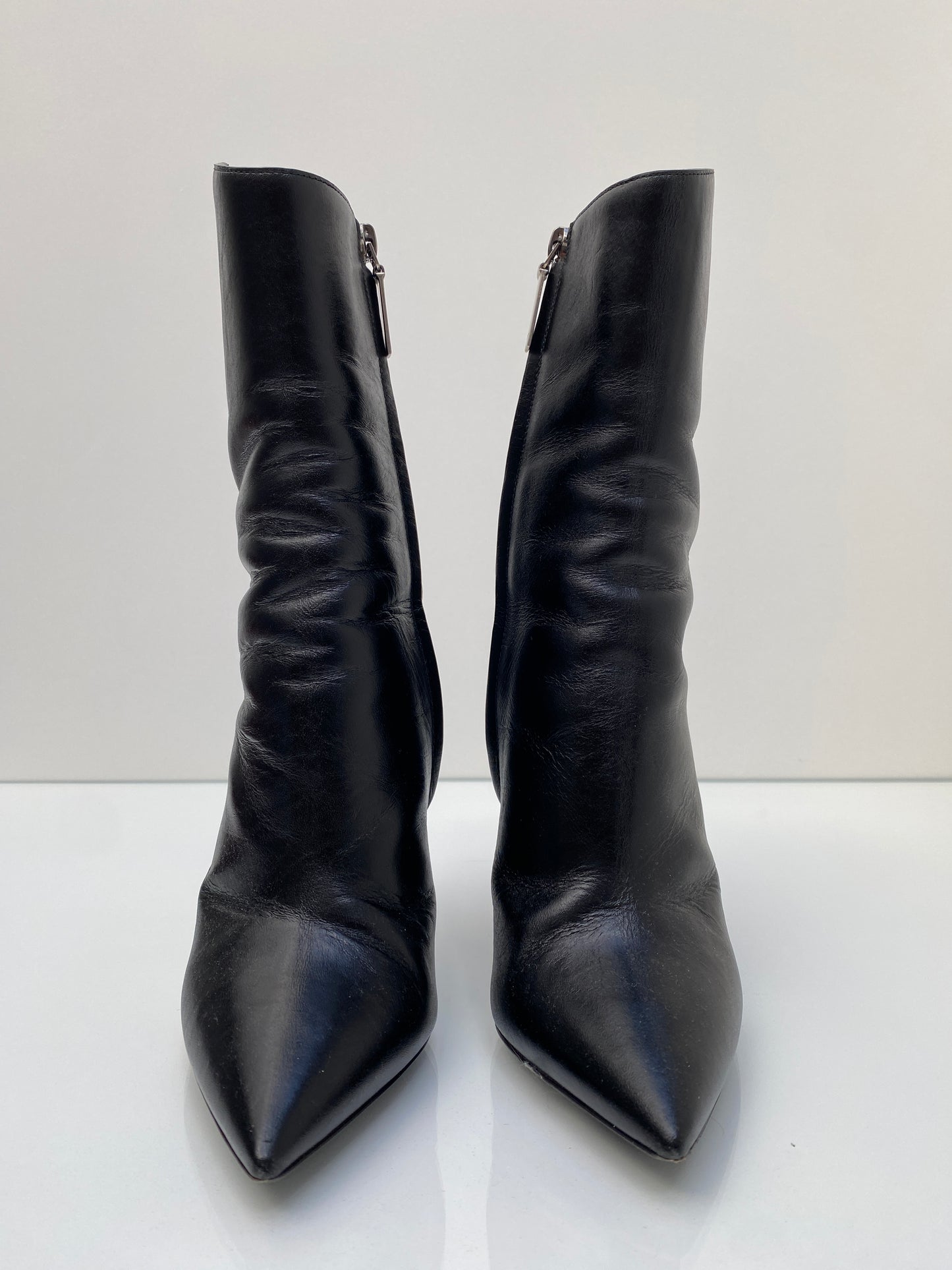 Saint Laurent Black Leather Boots, 35