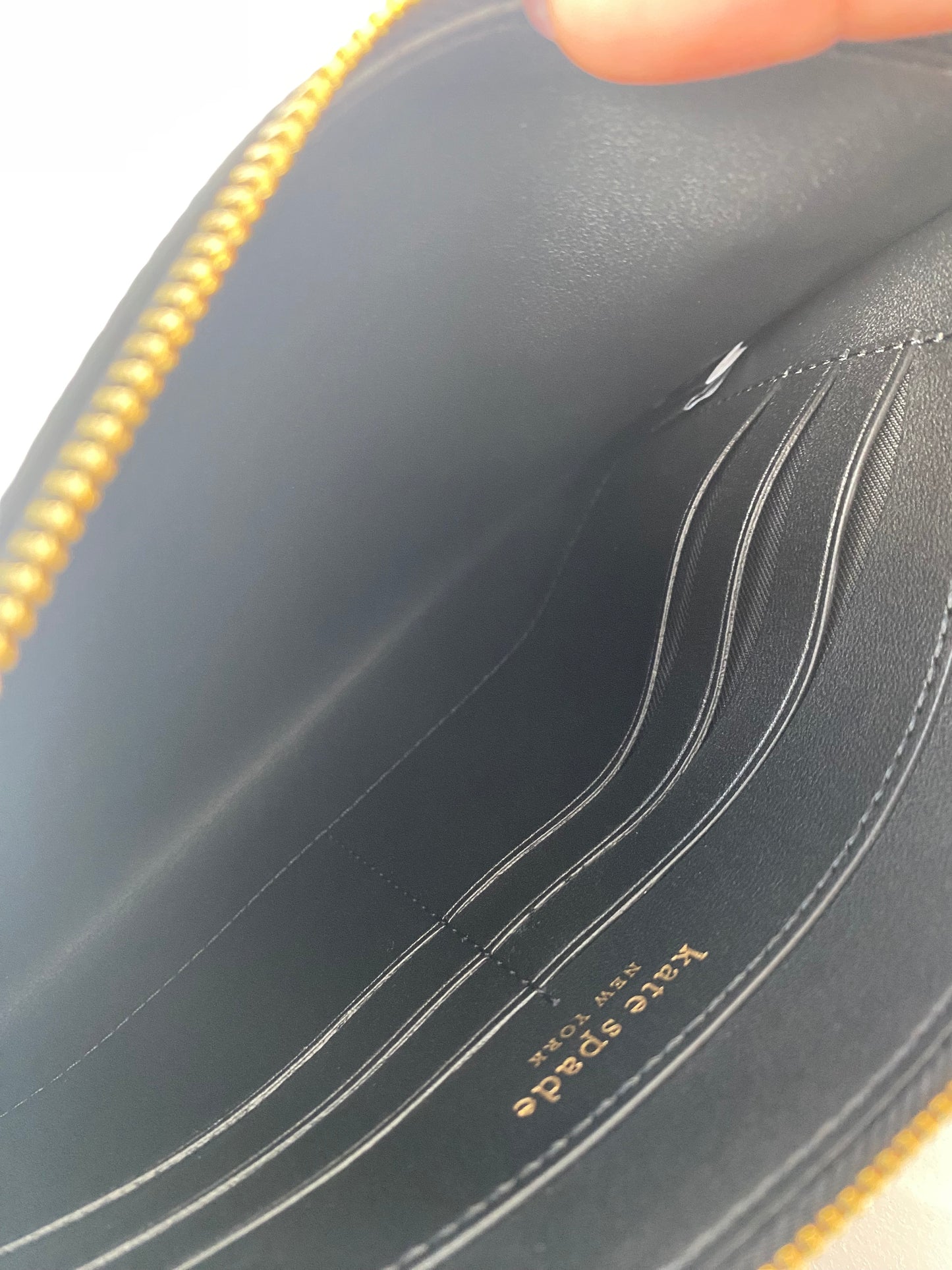 Kate Spade Black Leather Wristlet