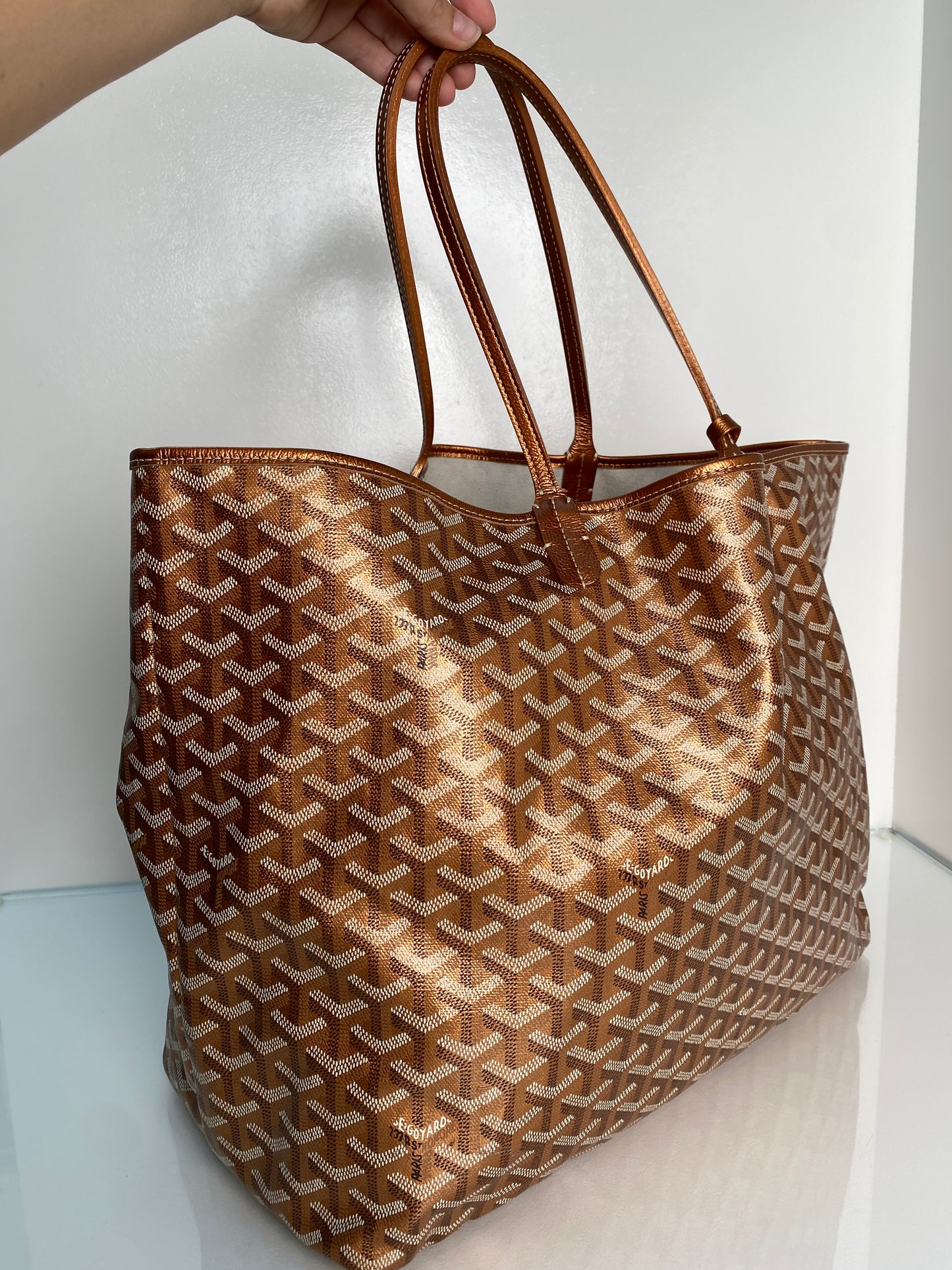 Goyard Precious Metals Rose Gold St. Louis GM Tote Bag