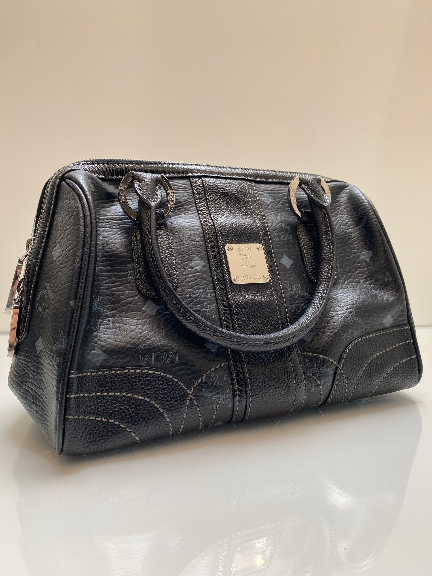 MCM Boston Black Bag