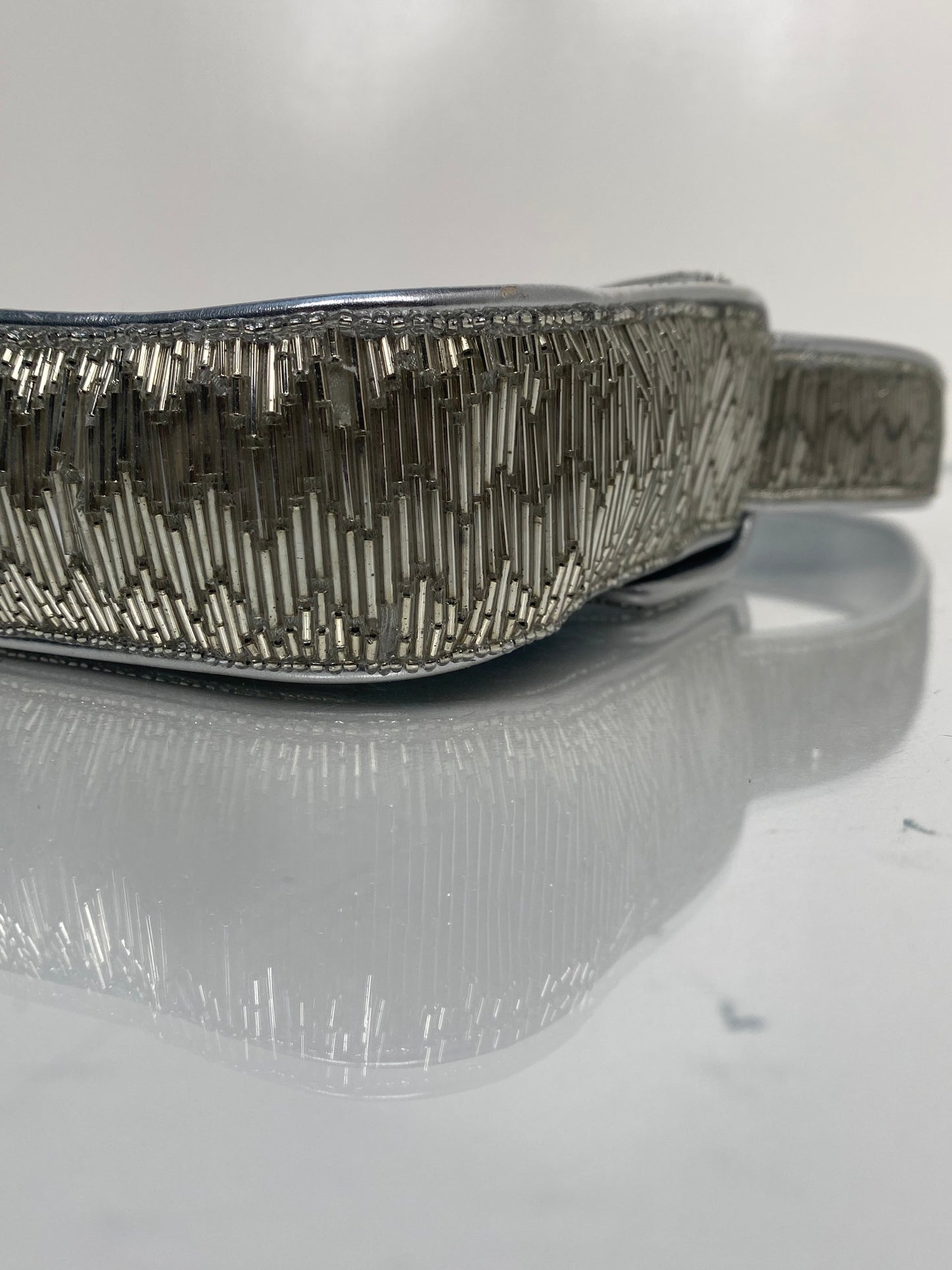 Staud Silver Beaded Tommy Bag