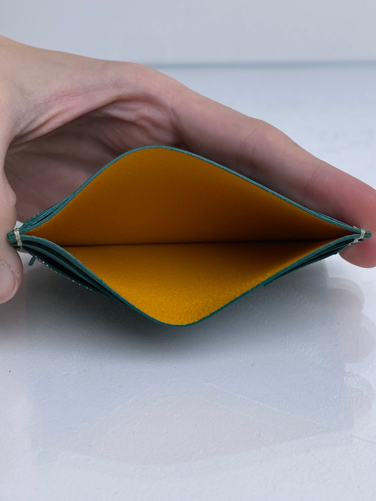 Goyard Green Goyardine Cardholder
