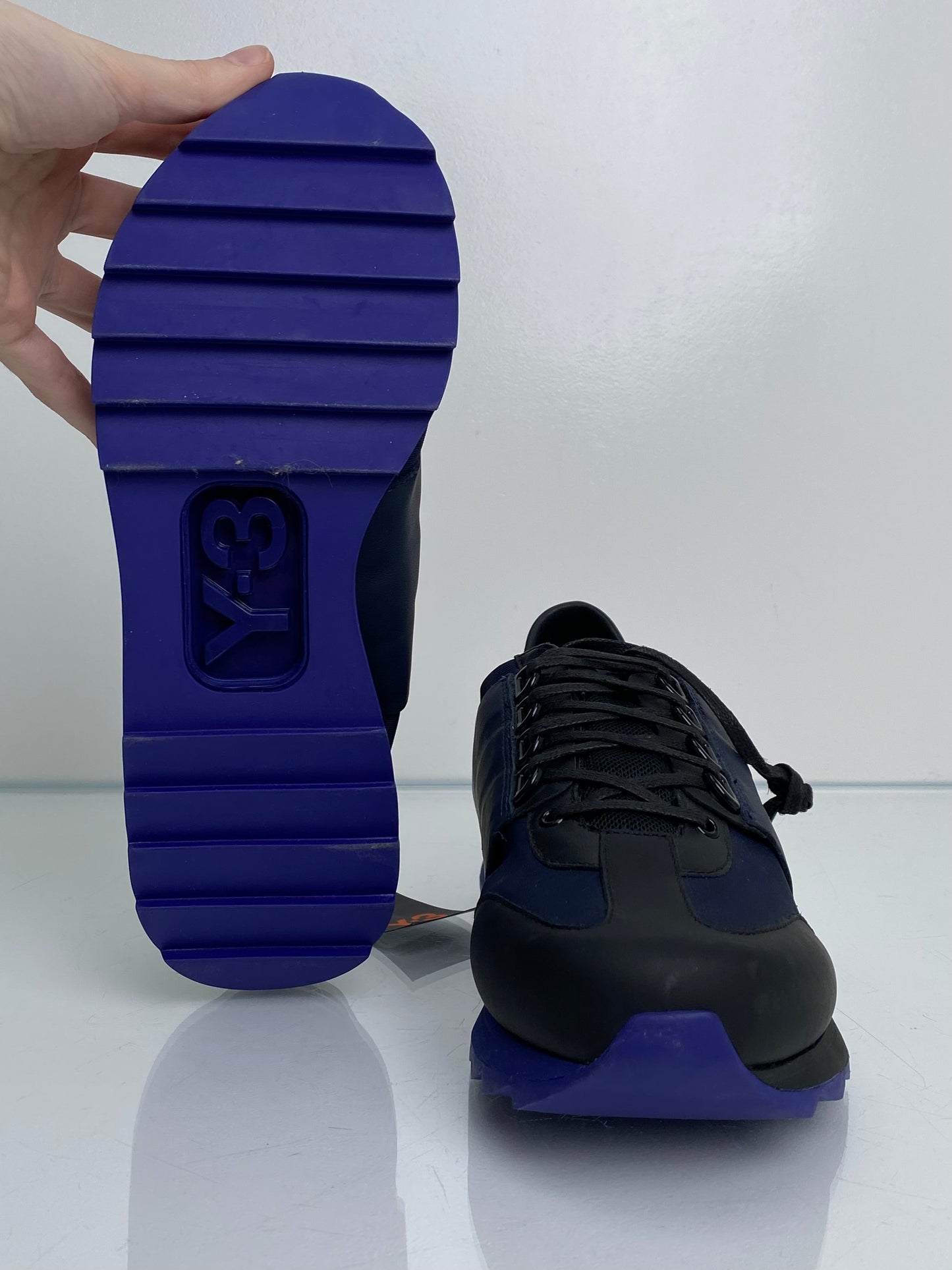 Yohji Yamamoto Black, Navy, & White Sneakers, 6.5