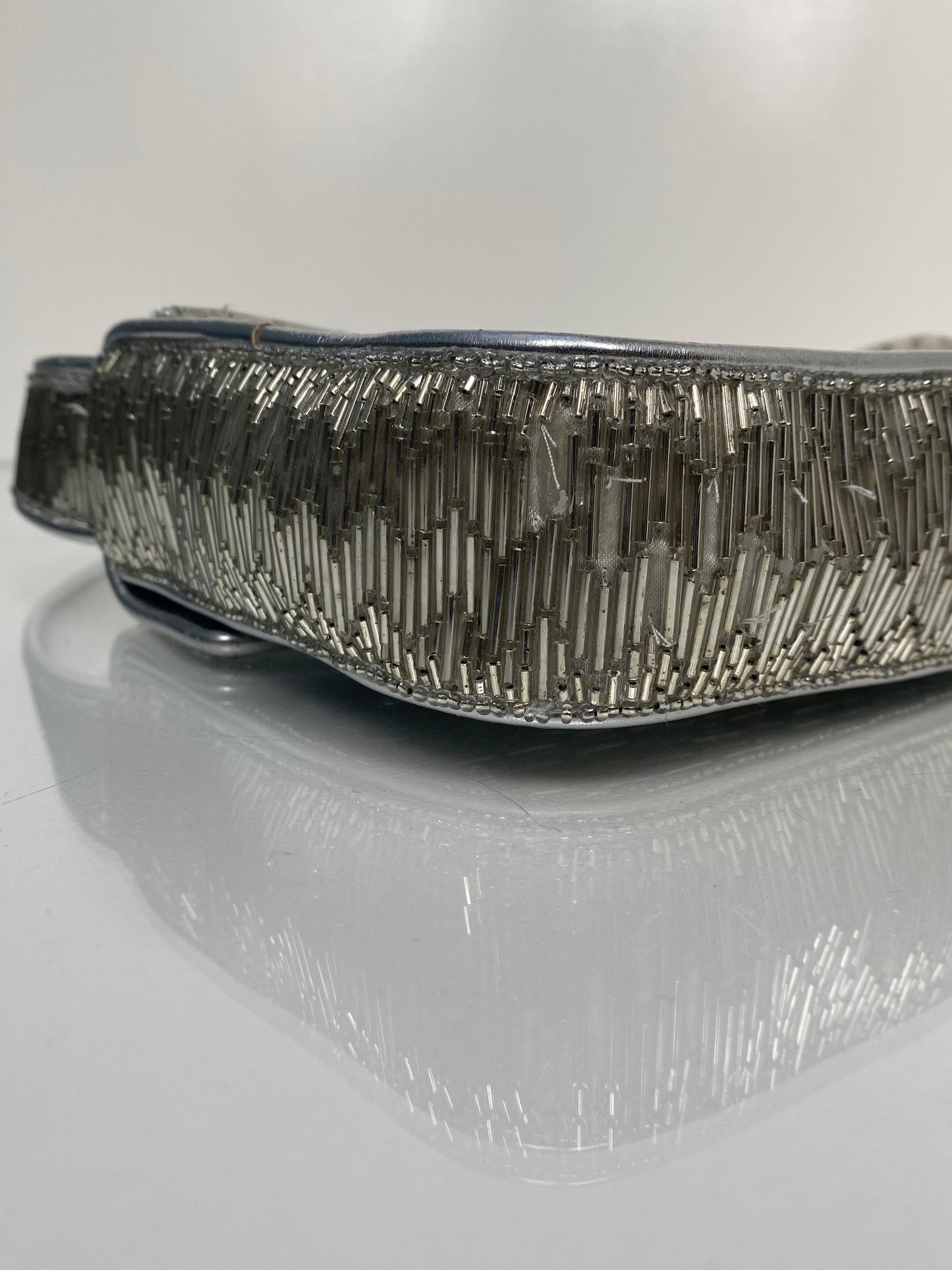 Staud Silver Beaded Tommy Bag