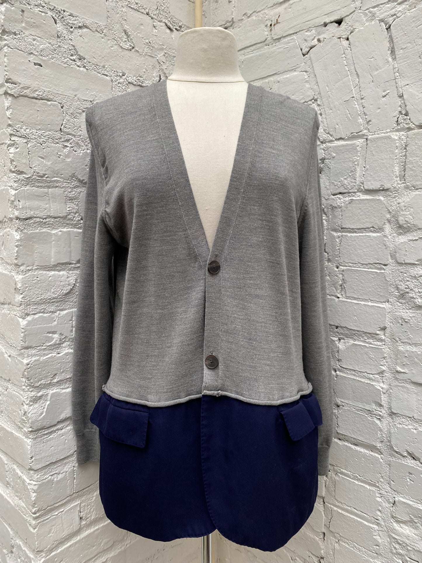 Haider Ackerman Gray & Navy Cardigan, M